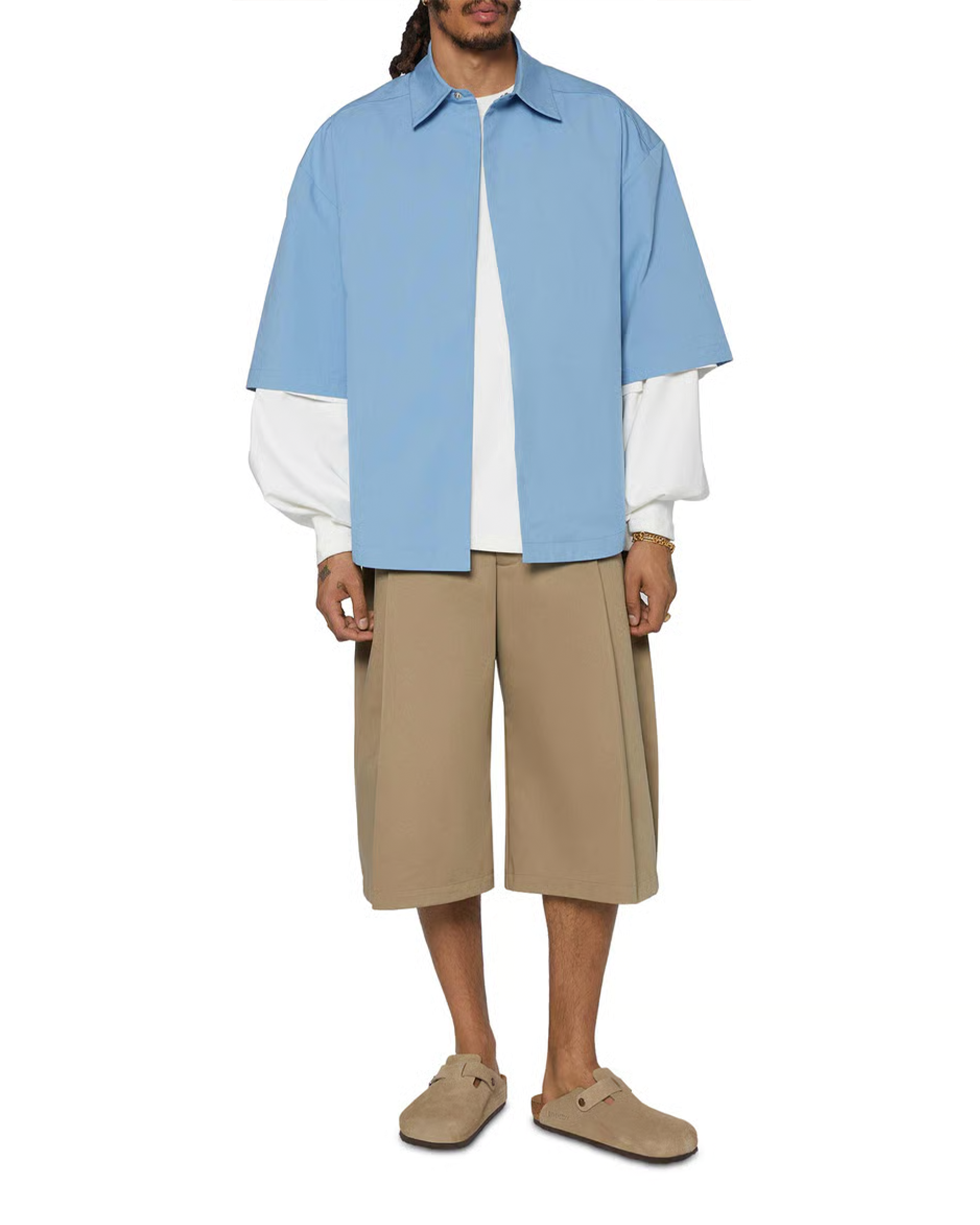 Seventh Bermuda Pleat Short - Biscuit