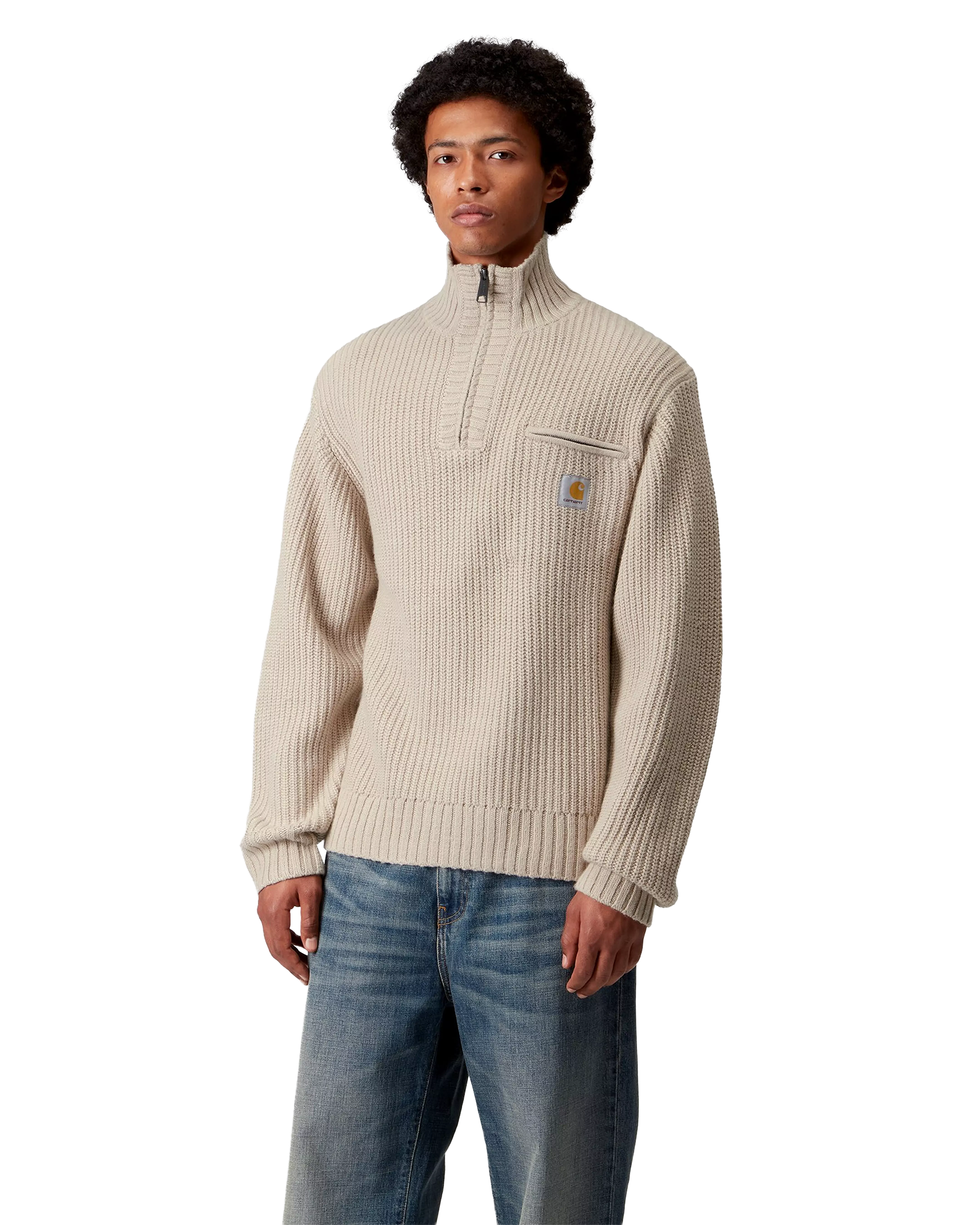 Carhartt Detroit Half Zip Sweater Fleur De Sel