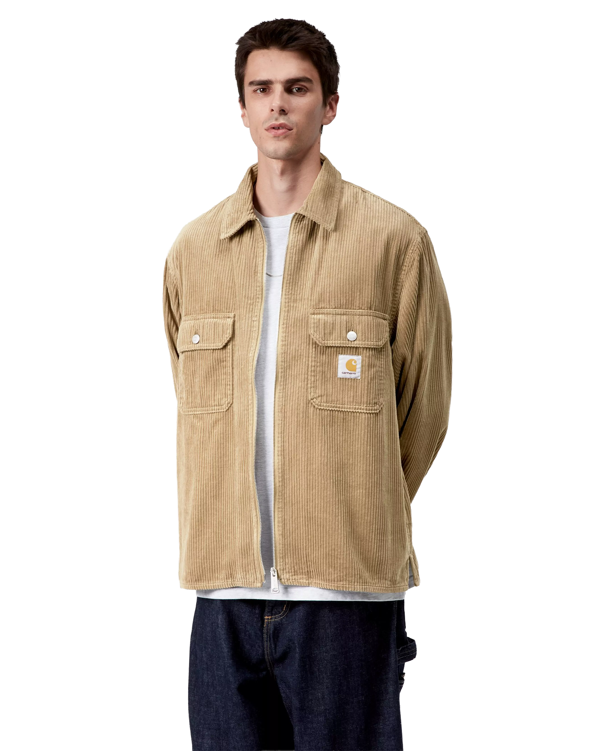 Carhartt Reynold Shirt Jacket Leather rinsed