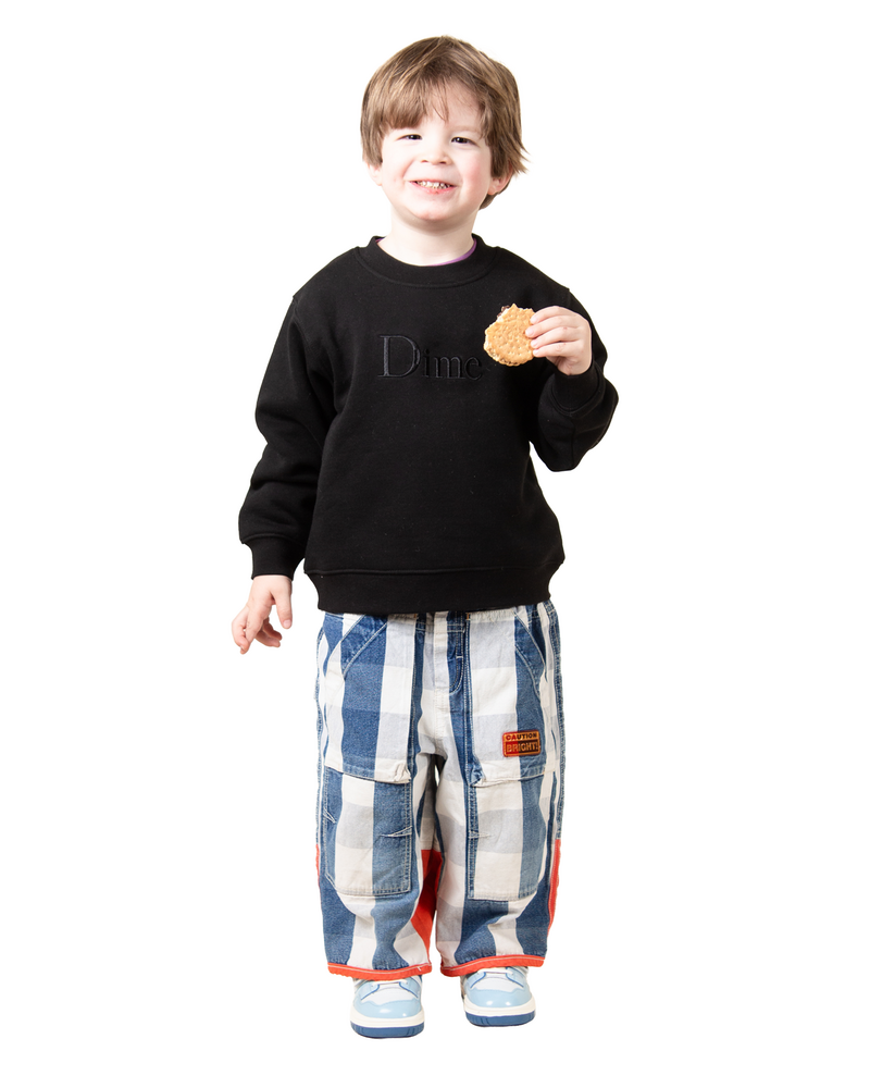 Dime Dime KIDS Classic Logo Crewneck  - Black