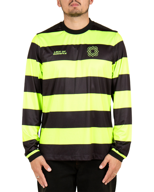Lack Of Guidance Lack Of Guidance Scott Football Shirt Long-sleeve - Black/Neon Green