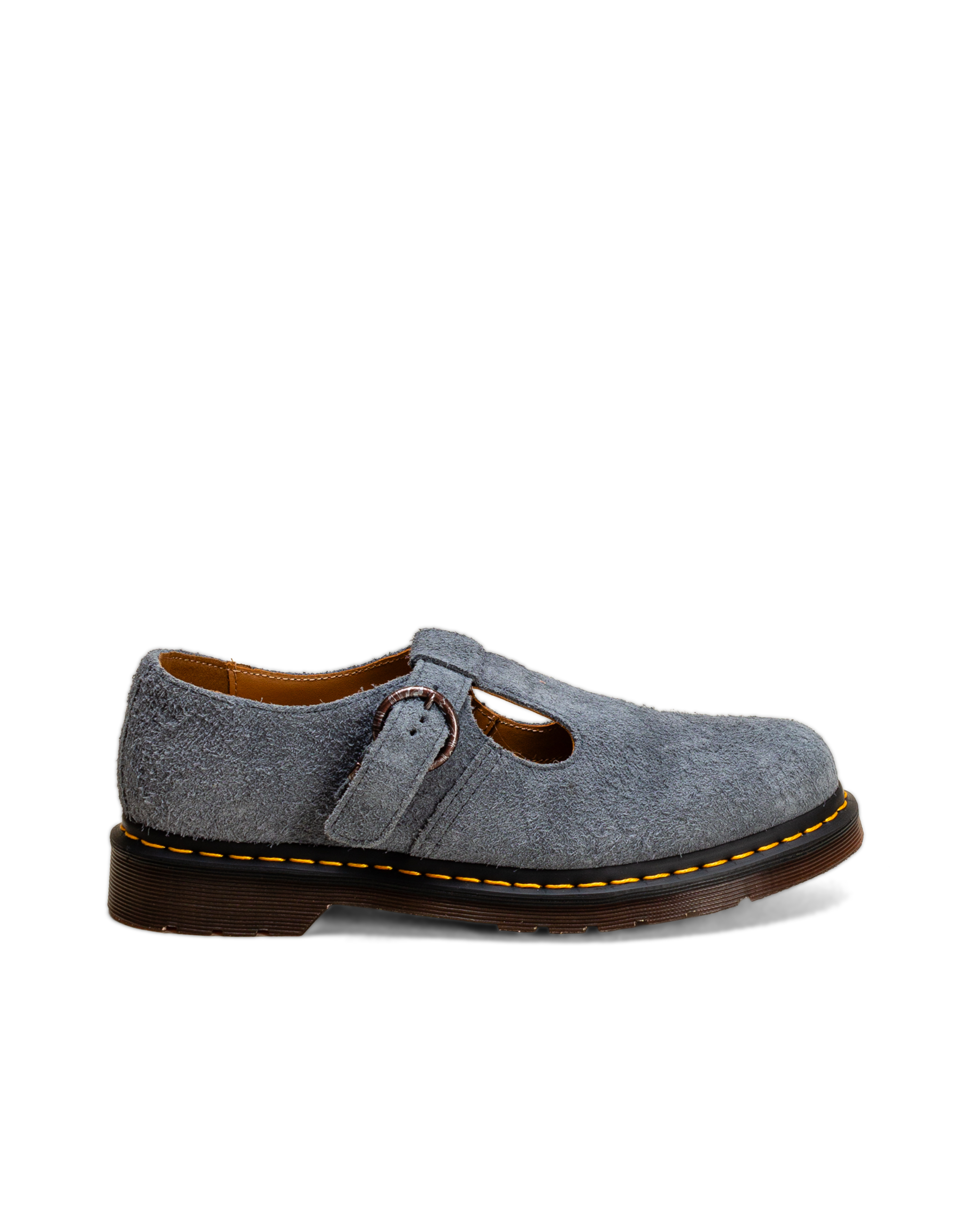 Dr. Martens T-Bar Shoe - Washed Denim / Long Napped Suede