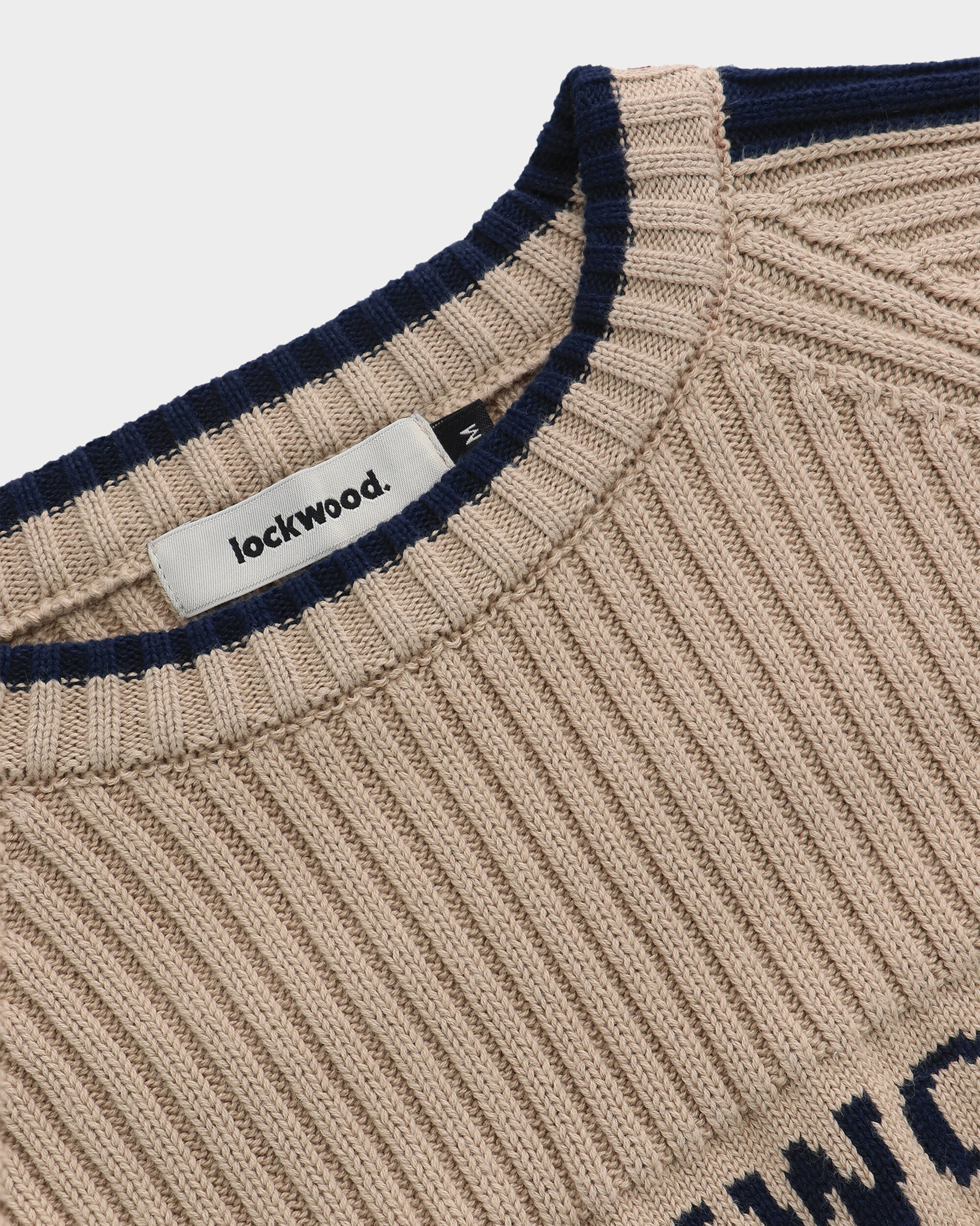 Lockwood Y2K Rib - Knit - Beige/Navy