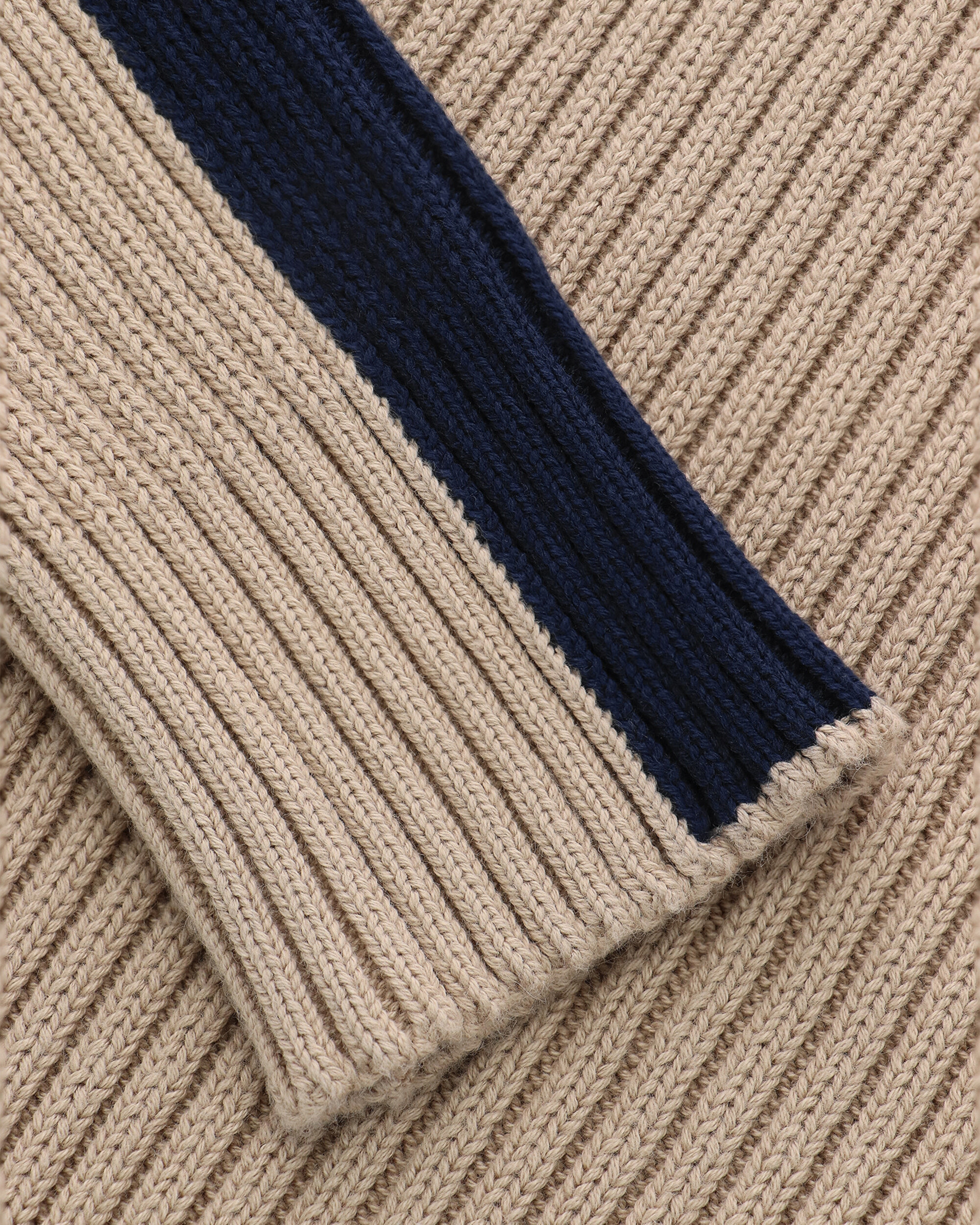 Lockwood Y2K Rib - Knit - Beige/Navy
