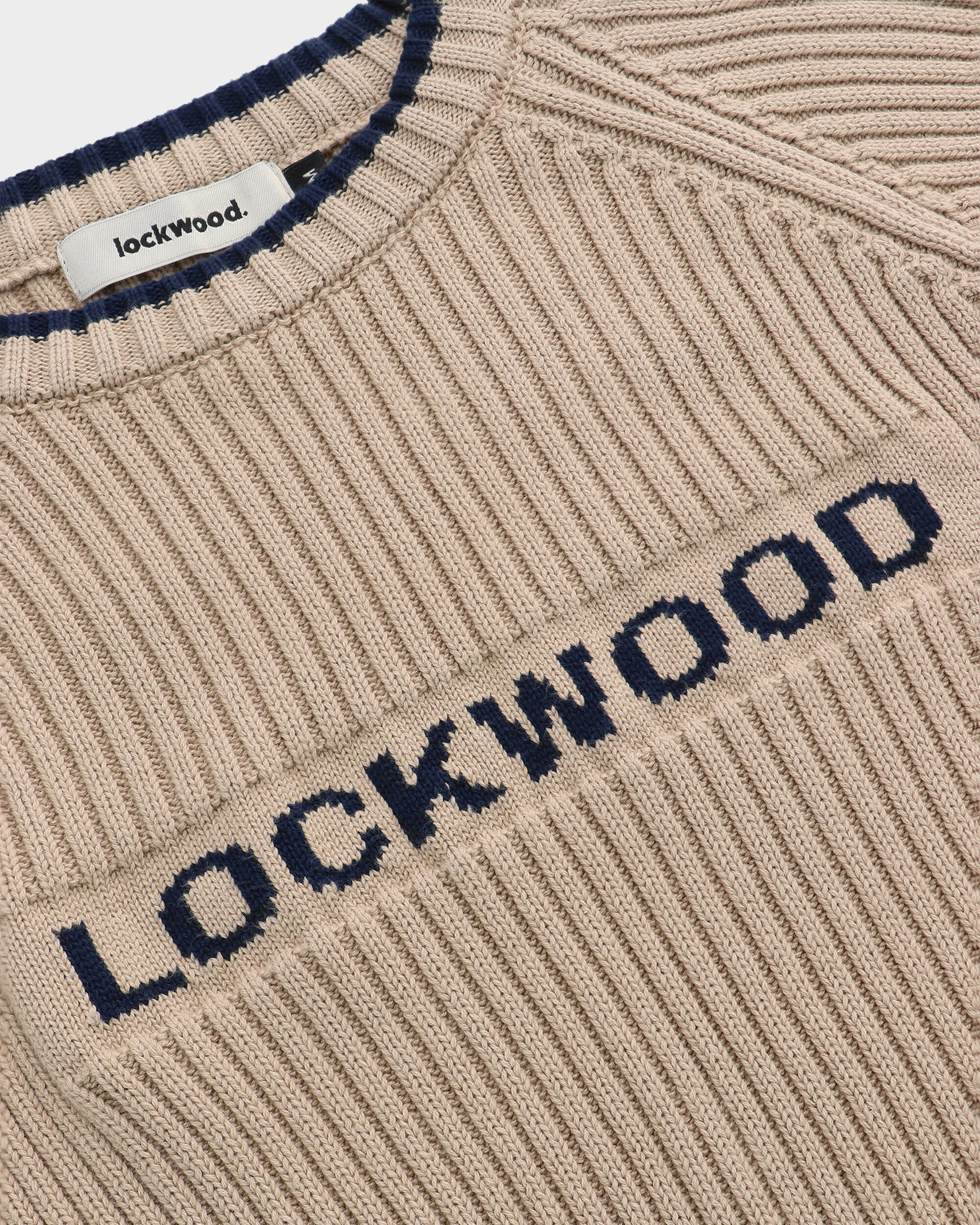Lockwood Y2K Rib - Knit - Beige/Navy