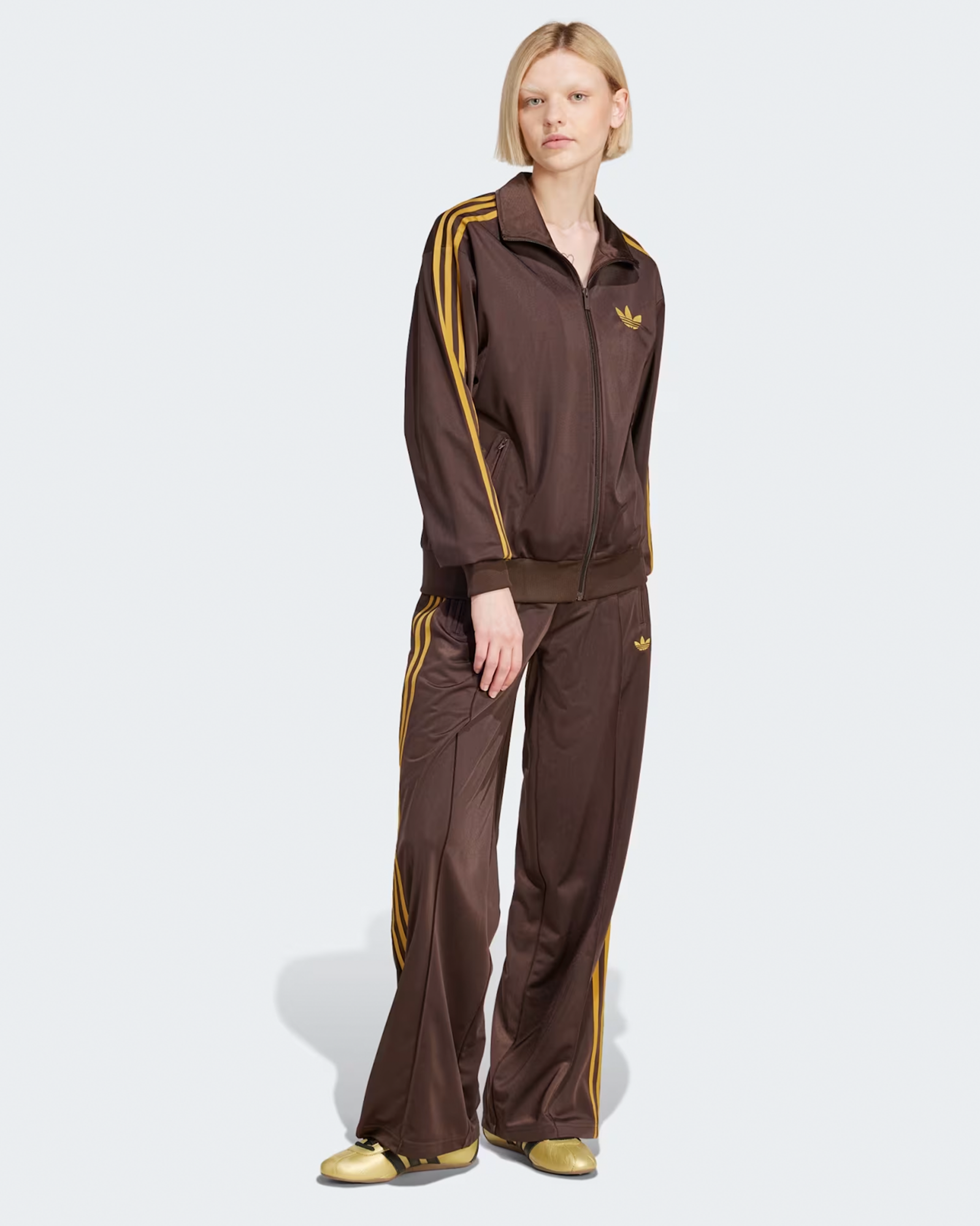 Adidas Firebird Loose Trackpants - Dark Brown / Preloved Bronze