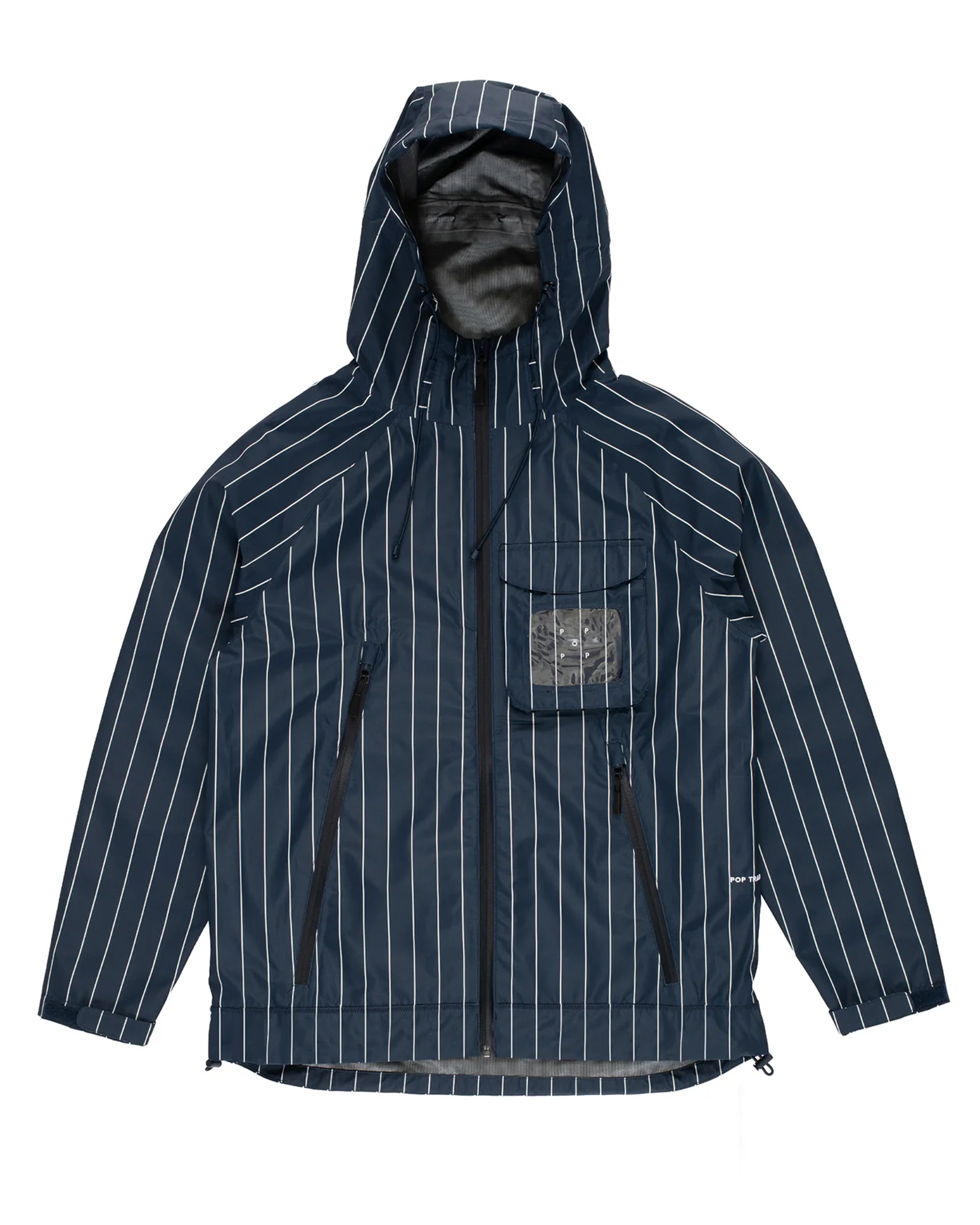 Pop Trading Company Pinstripe Oracle Jacket	Navy/White