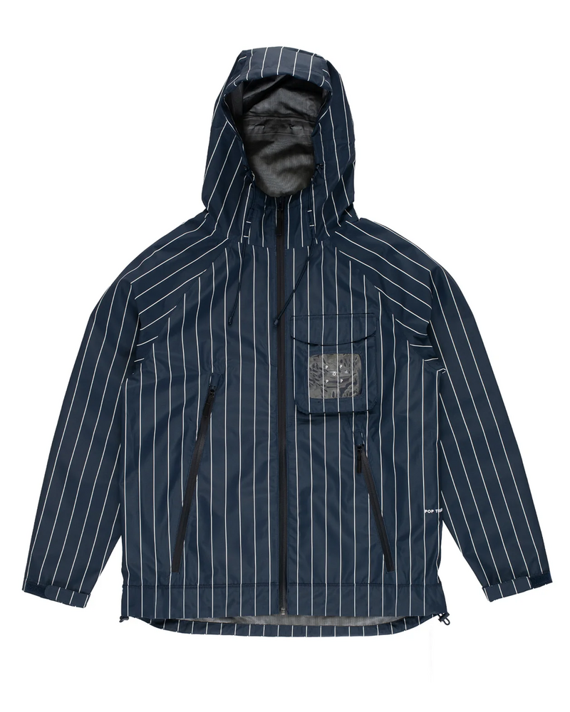 Pop Trading Co Pop Trading Company Pinstripe Oracle Jacket	Navy/White