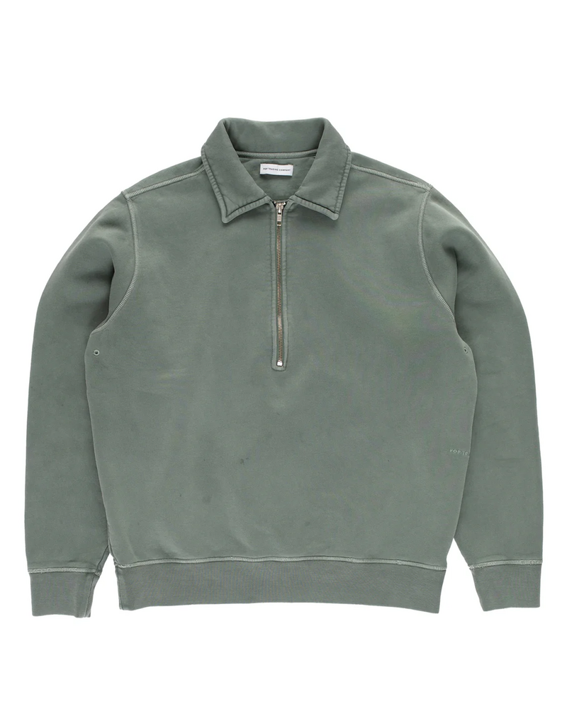 Pop Trading Co Pop Trading Company Halfzip Sweat Agave Green