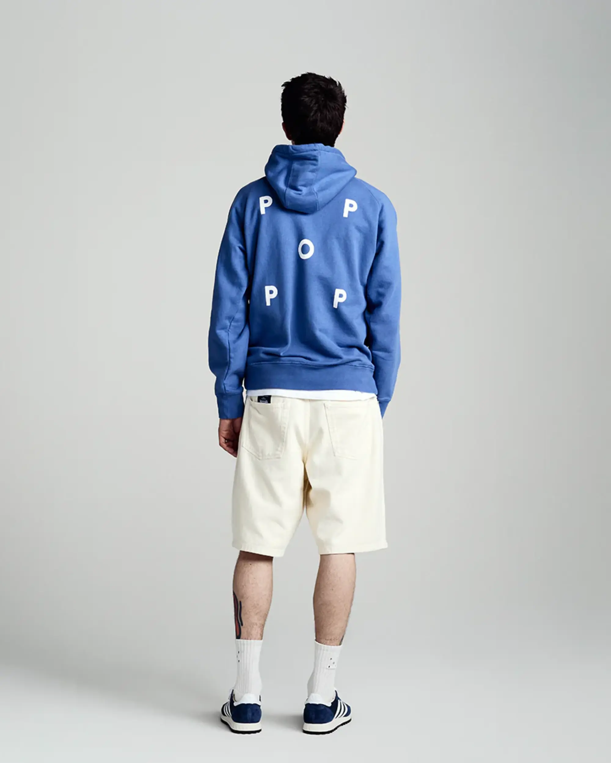 Pop Trading Company Logo Hooded Sweat Dutch Blue