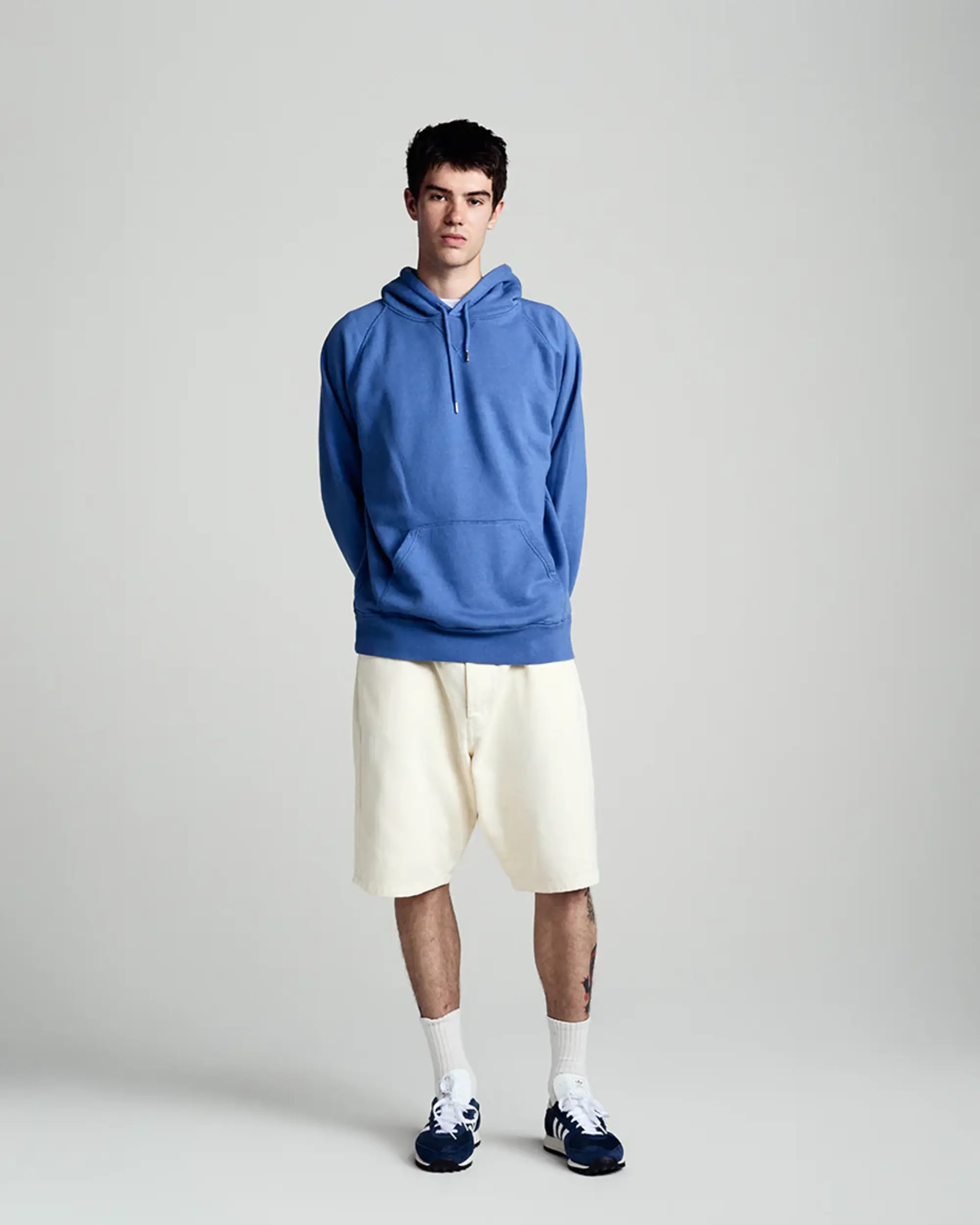 Pop Trading Company Logo Hooded Sweat Dutch Blue