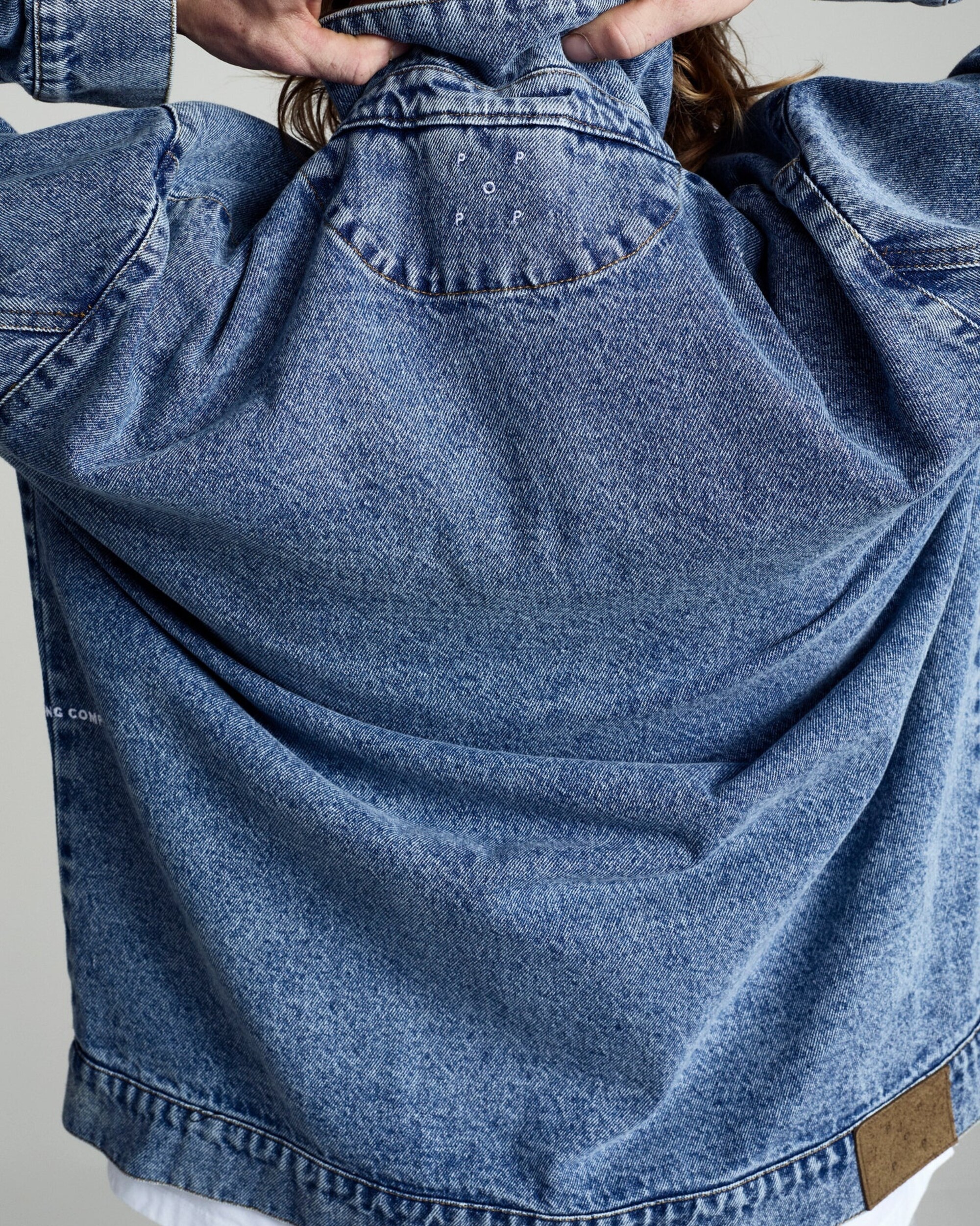 Pop Trading Company Drs Denim Jacket Stonewashed