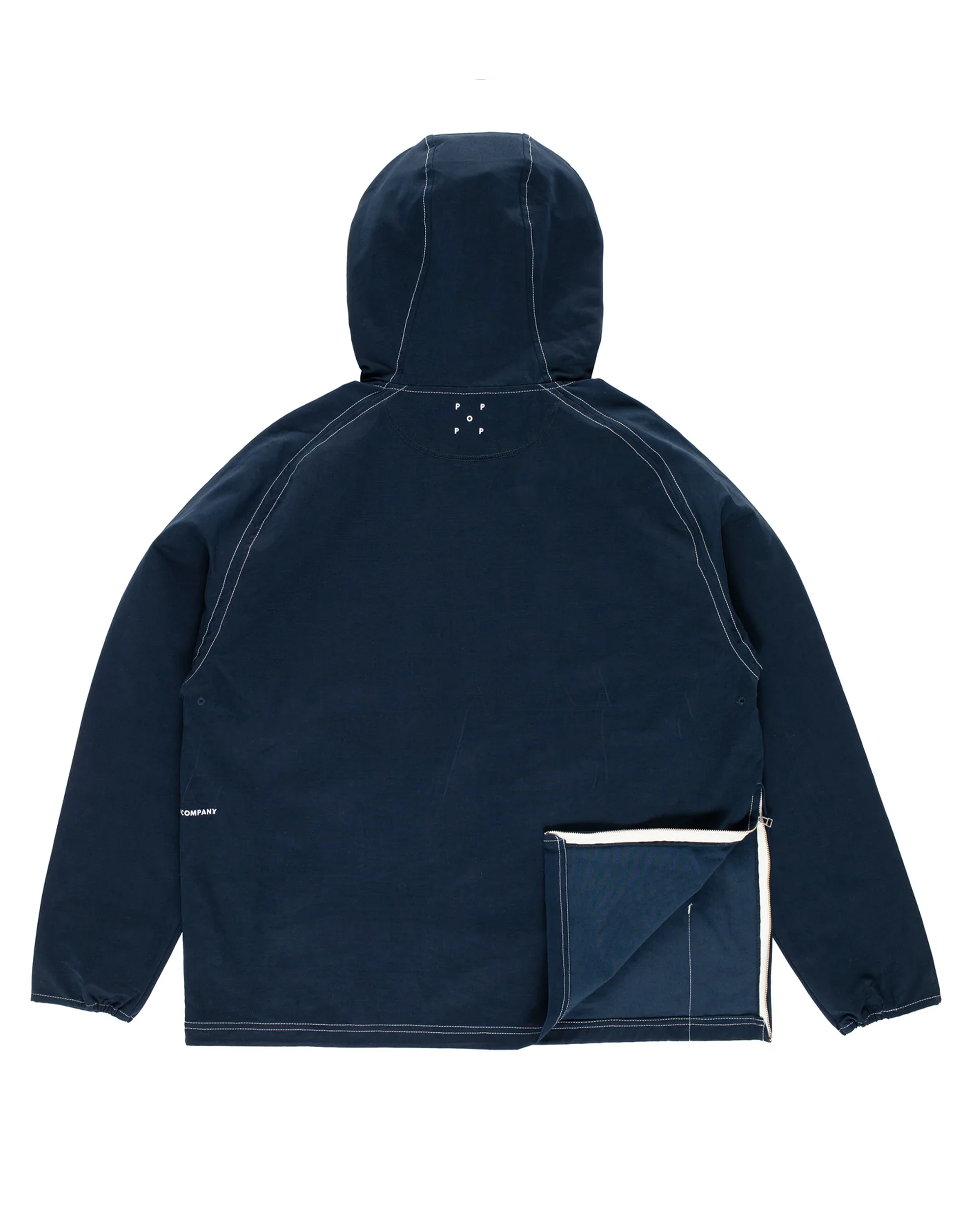Pop Trading Company Drs Hooded Halfzip Jacket	Navy