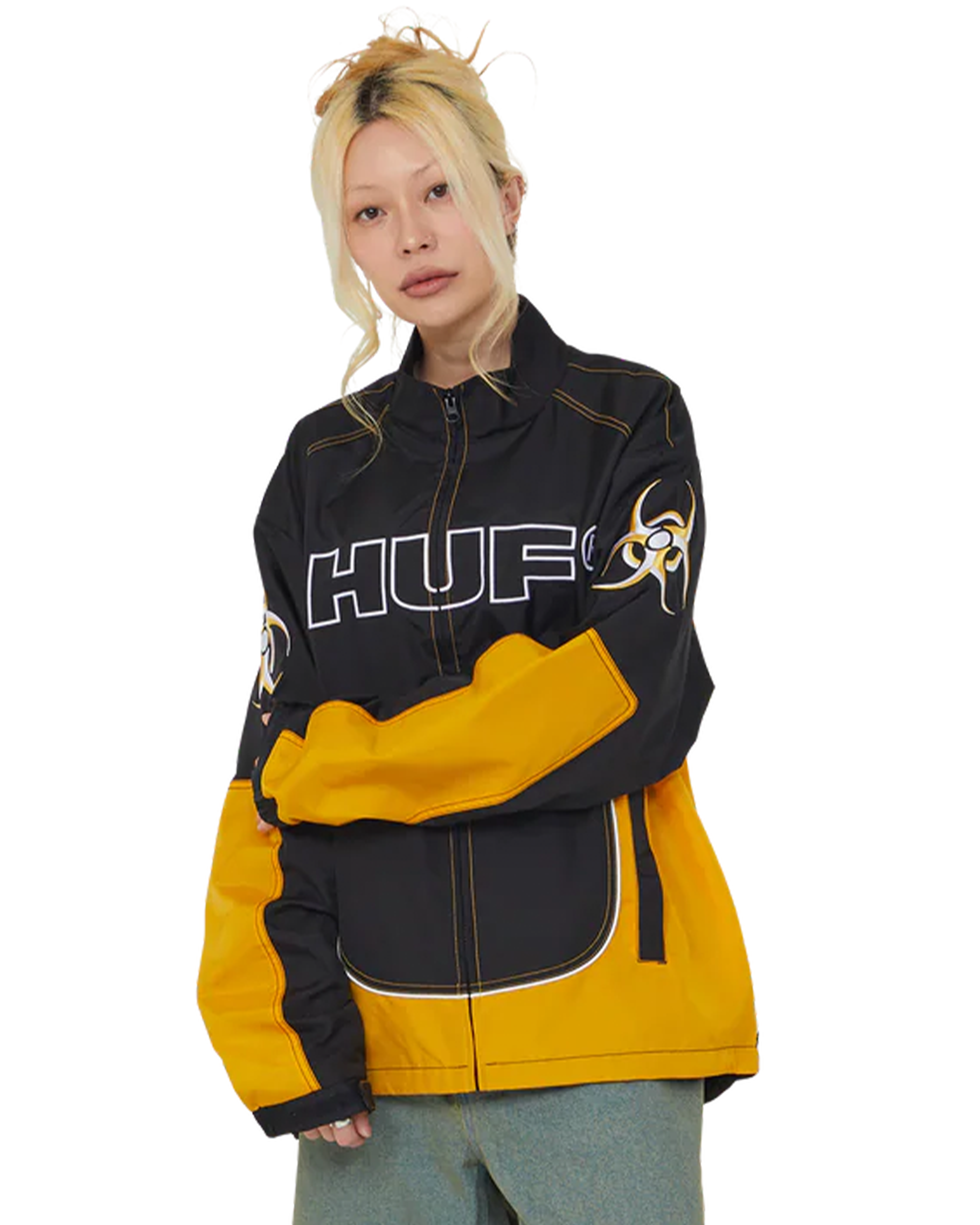 Huf Sector Jacket Black/Yellow