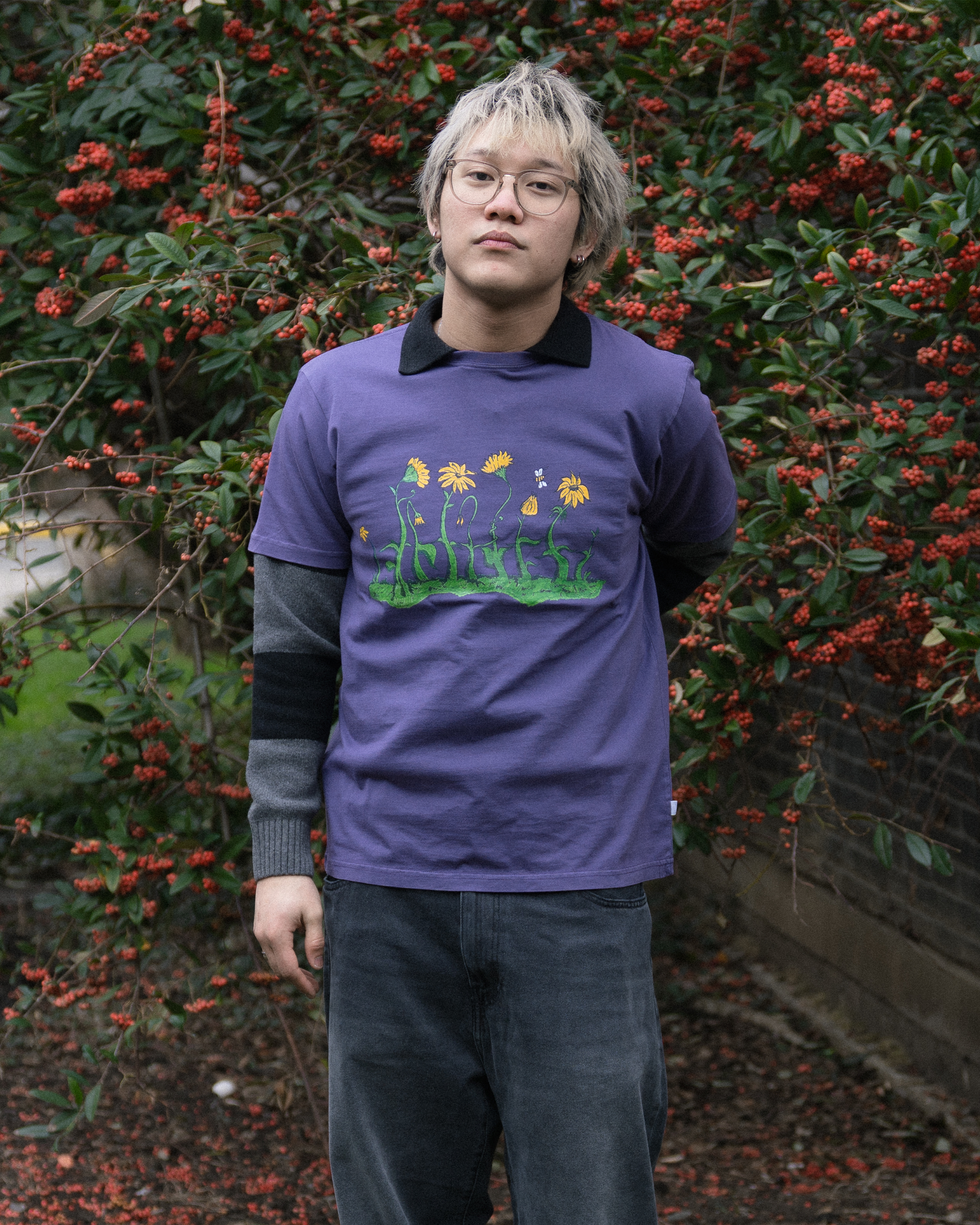 Civilist Flower Tee Grape
