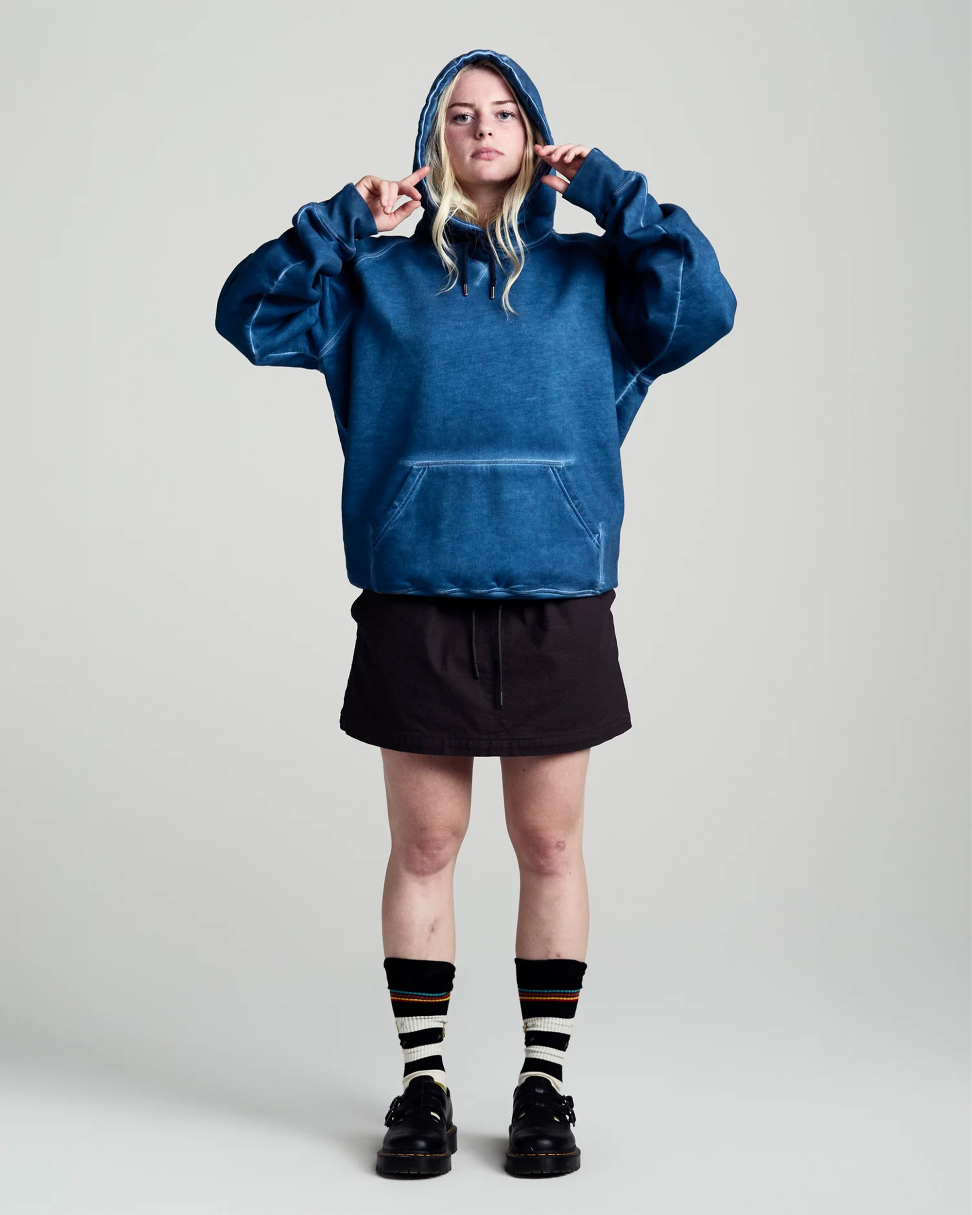 Pop Trading Company Stencil Hoodie Sweat Navy