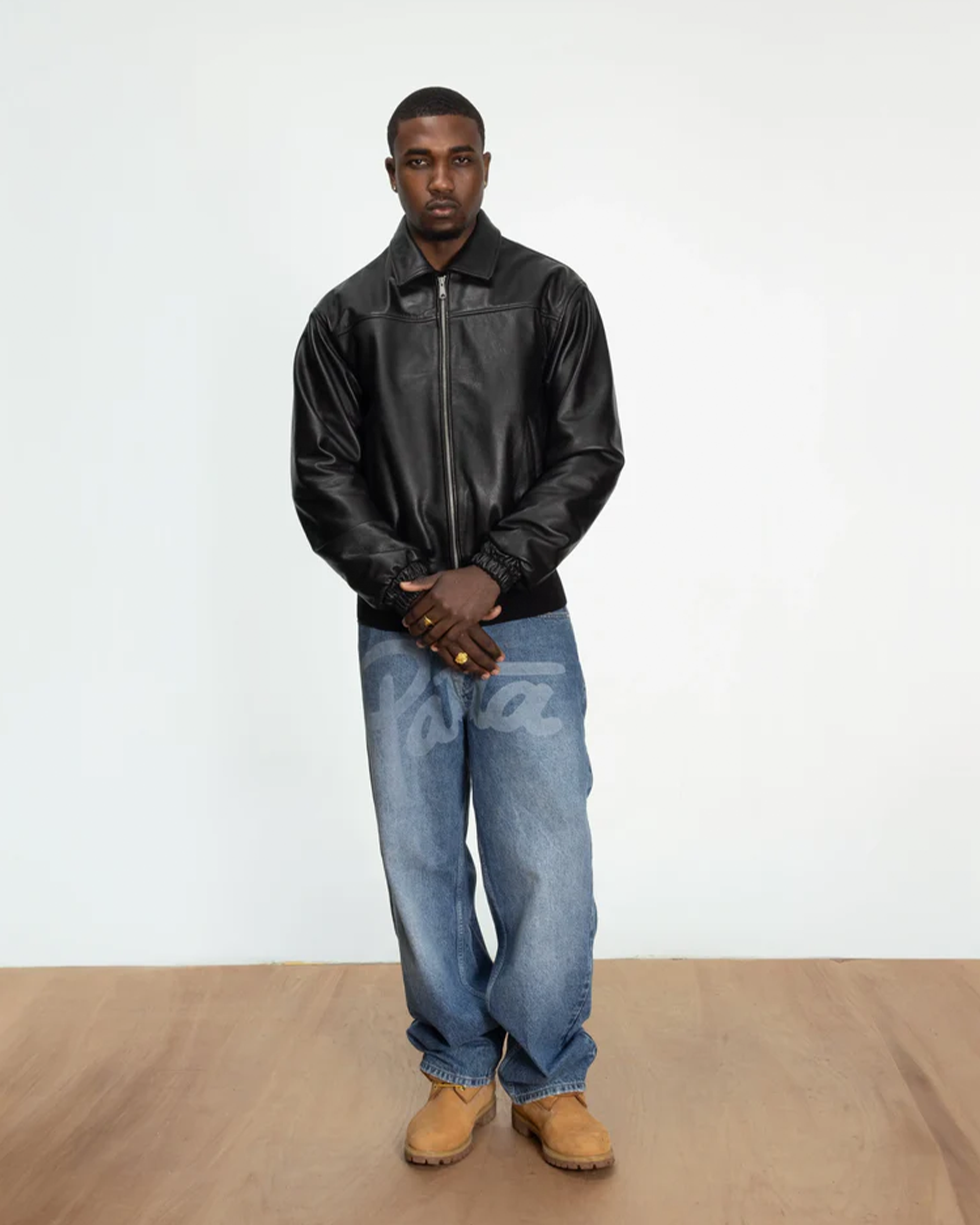Patta Leather Bomber Jacket