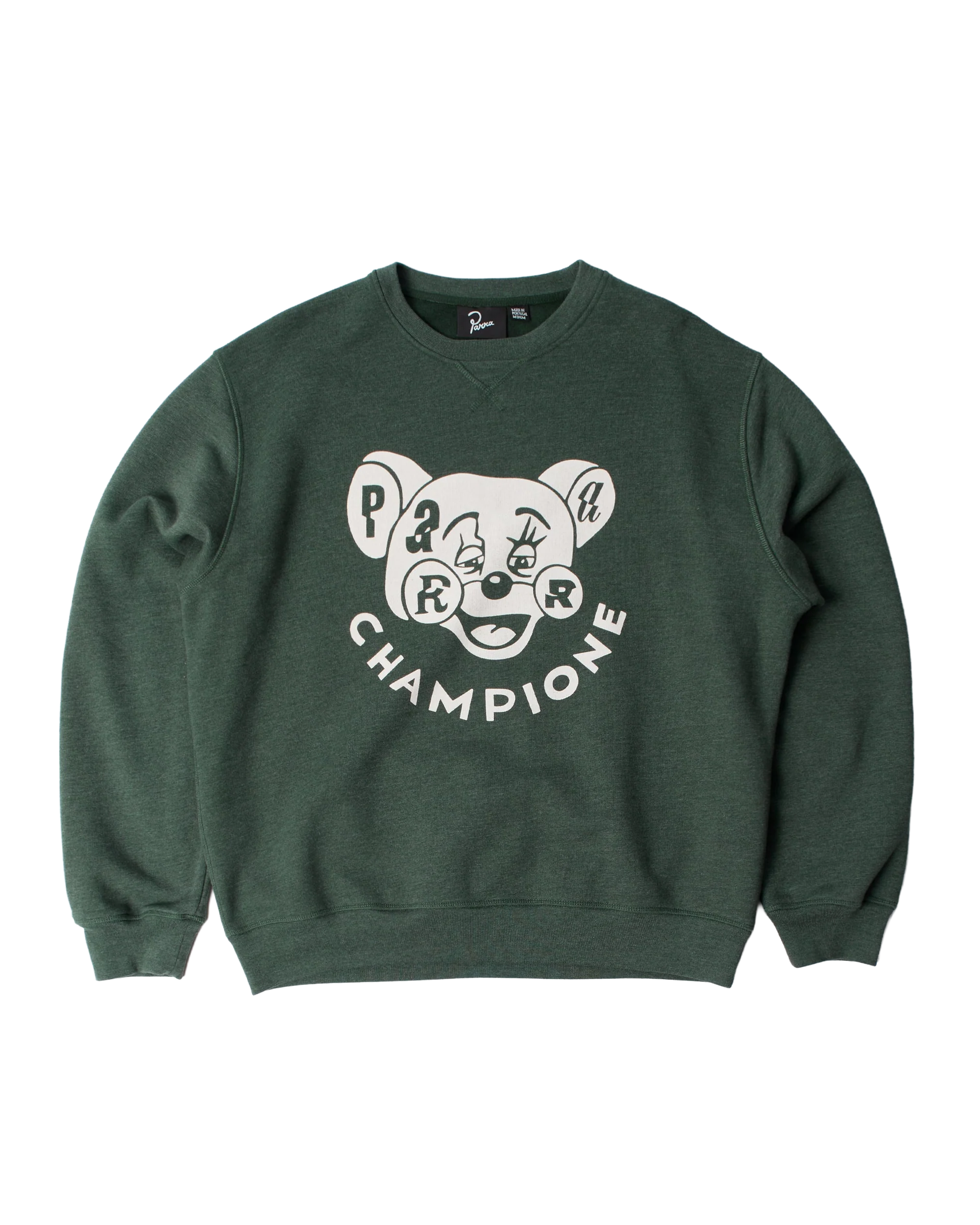 Parra Tired Champione Crewneck Sweatshirt Pine Green