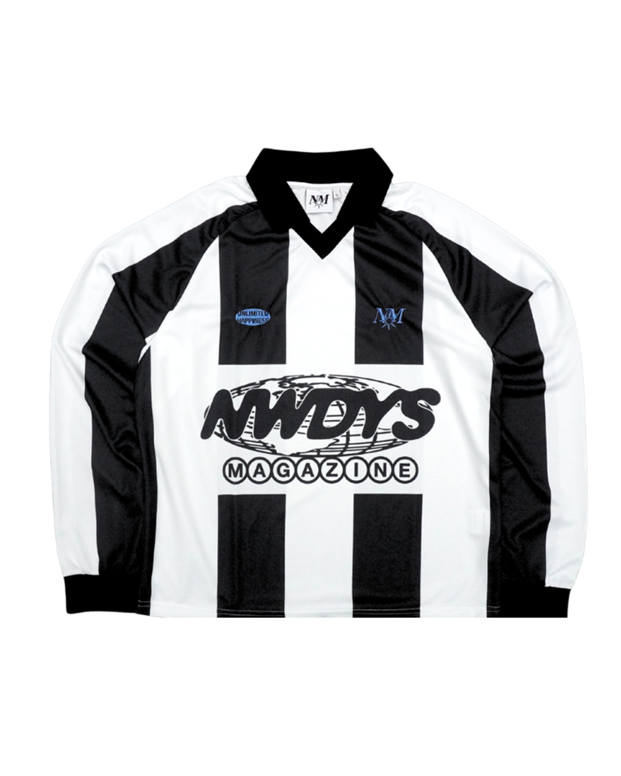 Nowadays Longsleeve Football T-Shirt Black/White