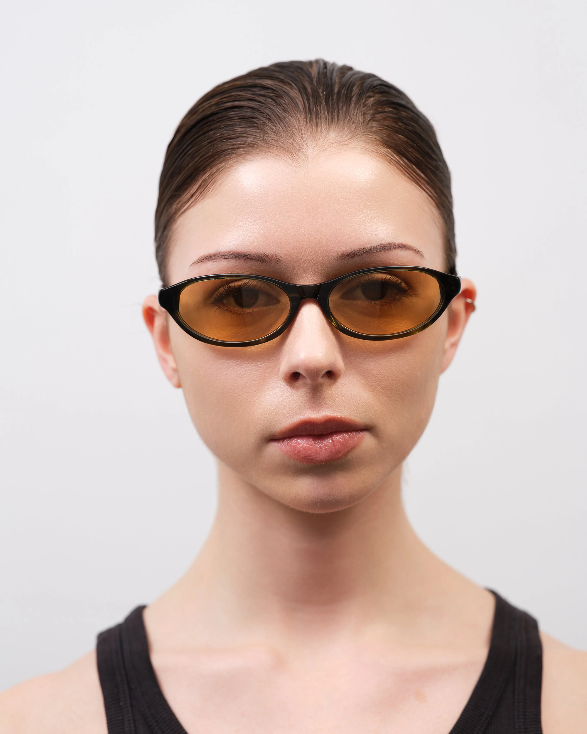 Flatlist Olympia Olive Horn/Yellow Lens Lens