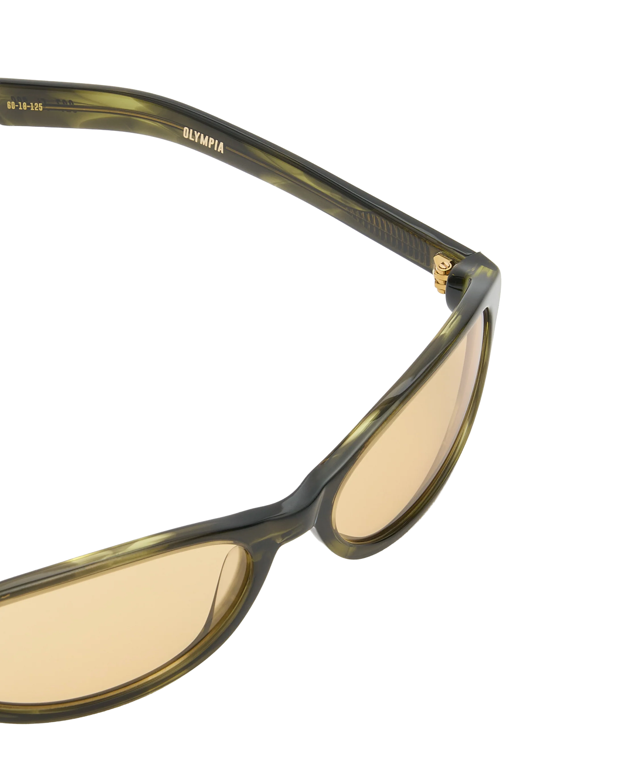 Flatlist Olympia Olive Horn/Yellow Lens Lens