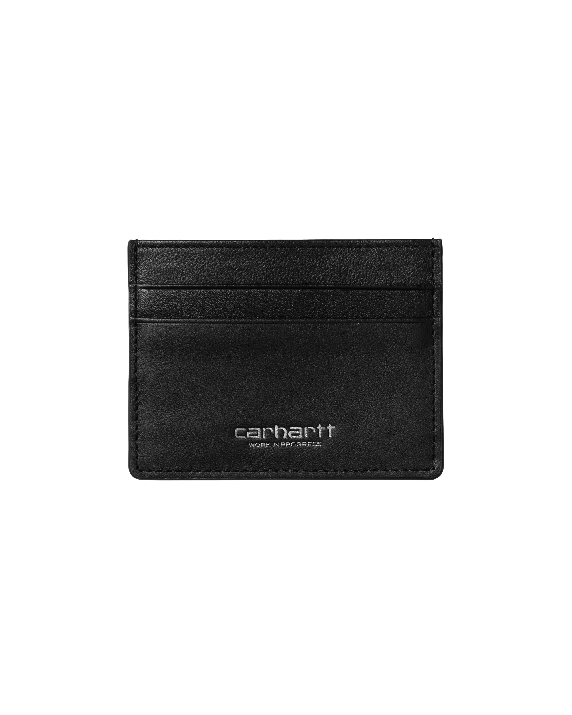 Carhartt WIP Vegas Cardholder - Cow Leather Black Silver
