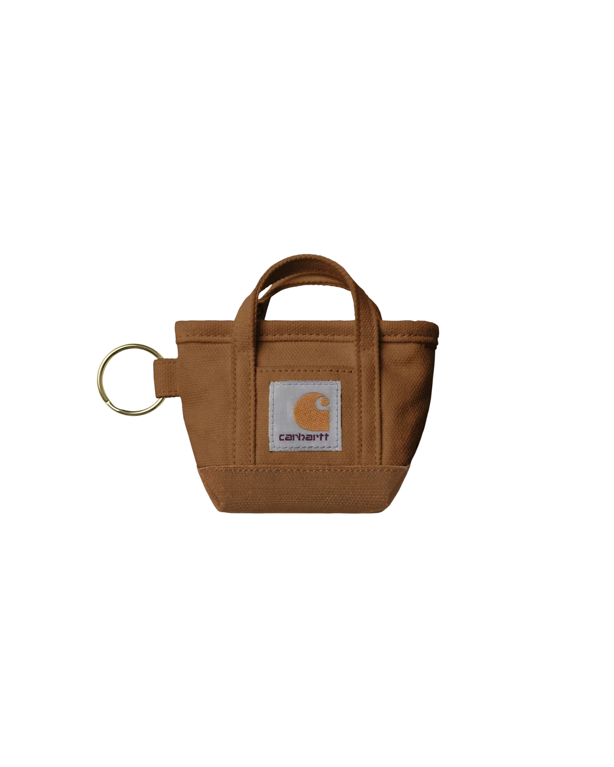 Carhartt WIP Mini Tote Bag Keychain Dearborn Canvas Hamilton Brown