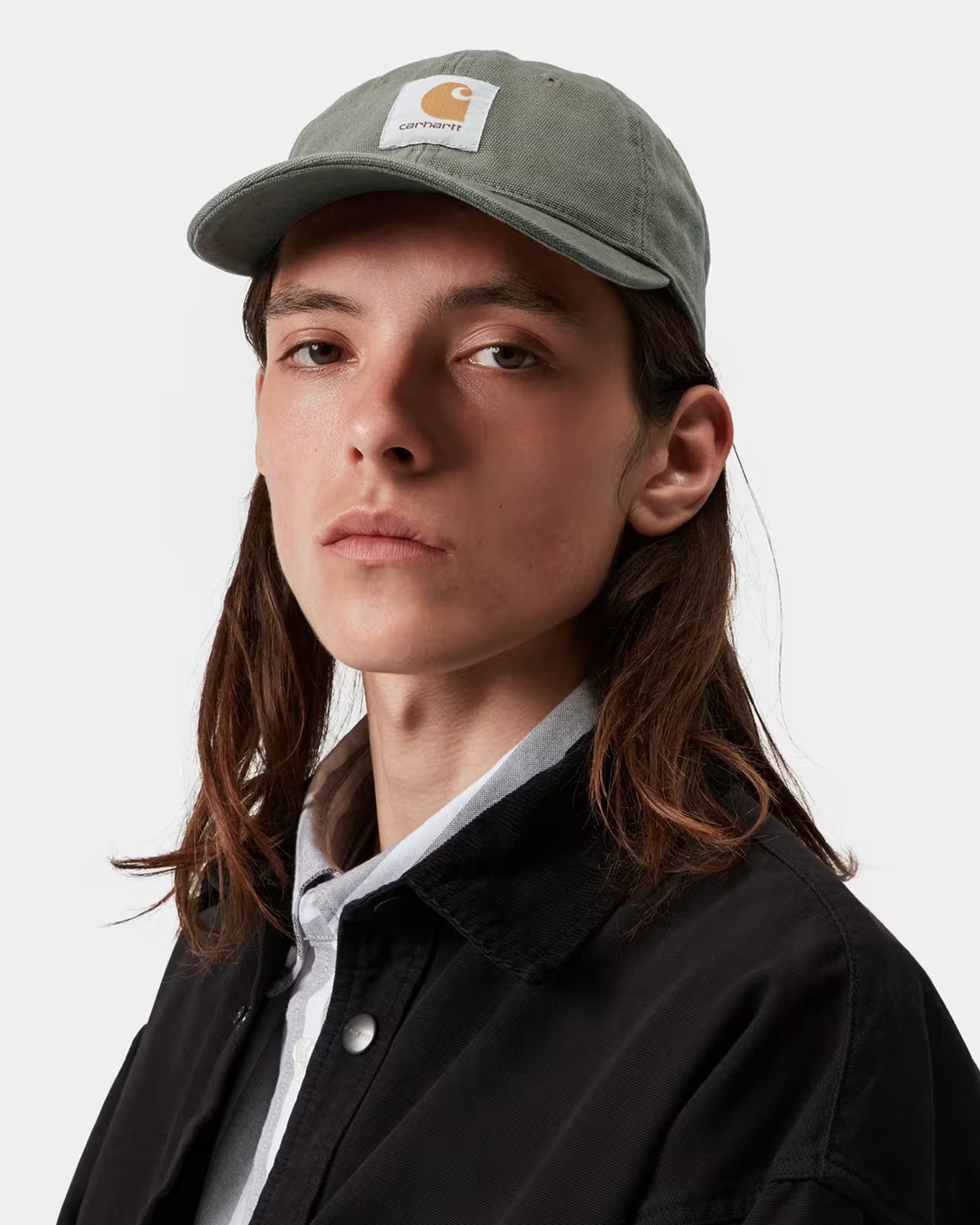Carhartt WIP Canvas Cap - Dearborn Leaf Stone Washed