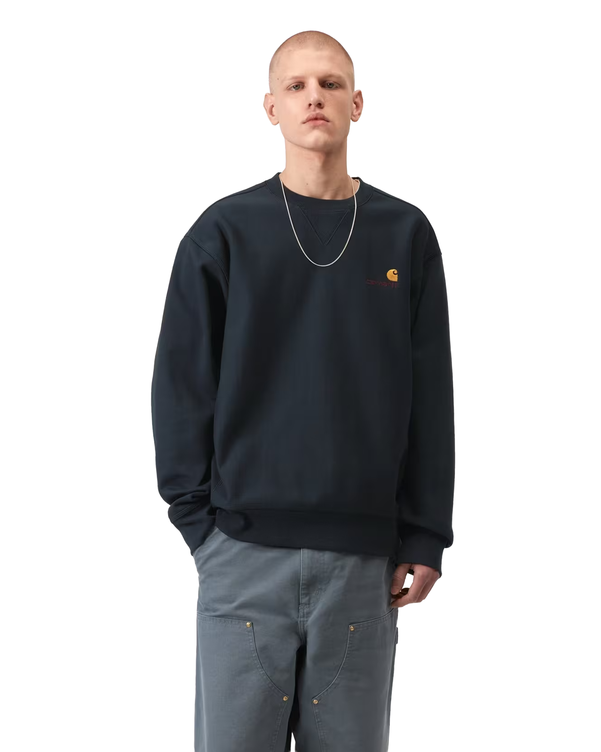 Carhartt WIP American Script Sweat Crewneck  Deep Night