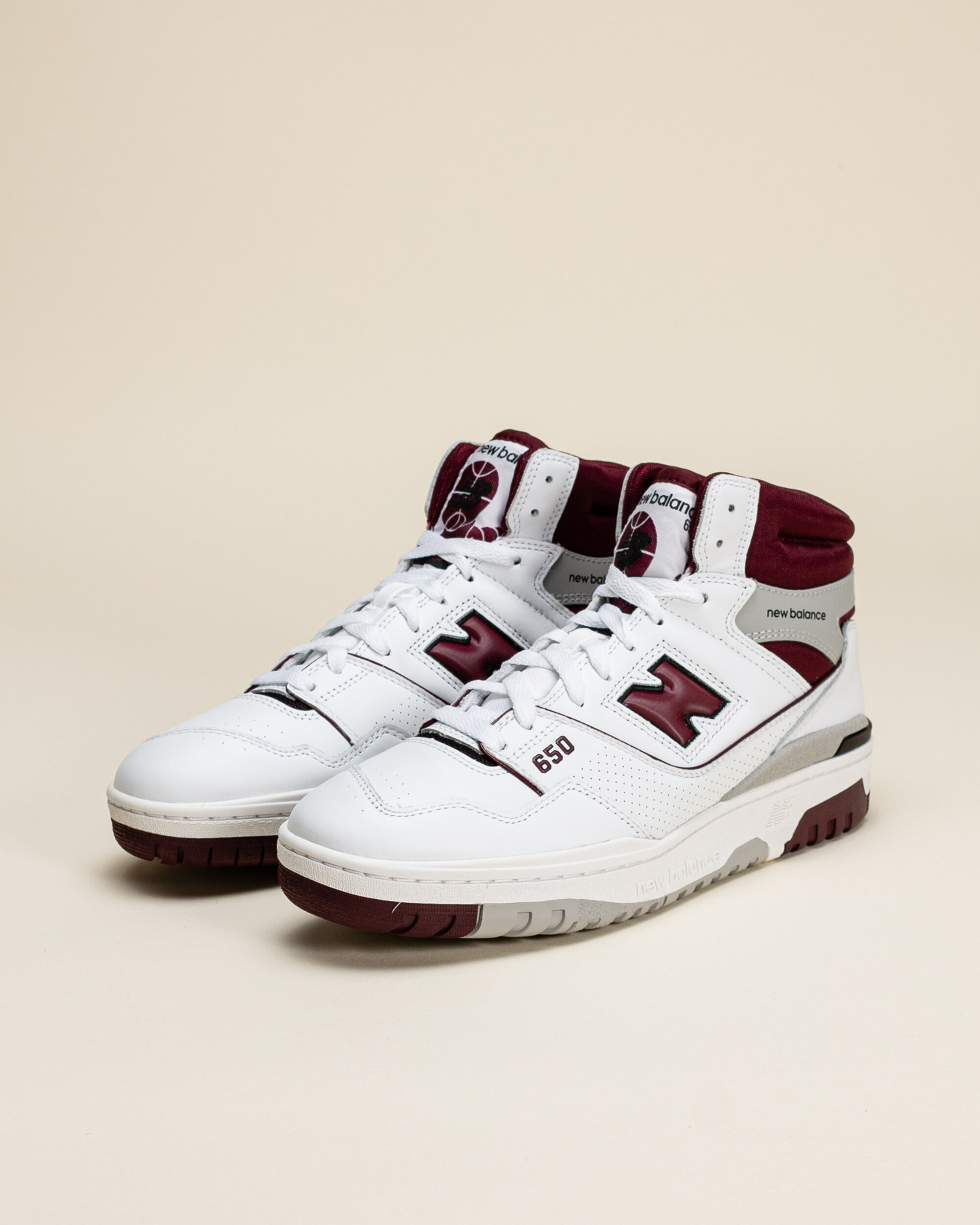 New Balance 650 - White / Burgundy