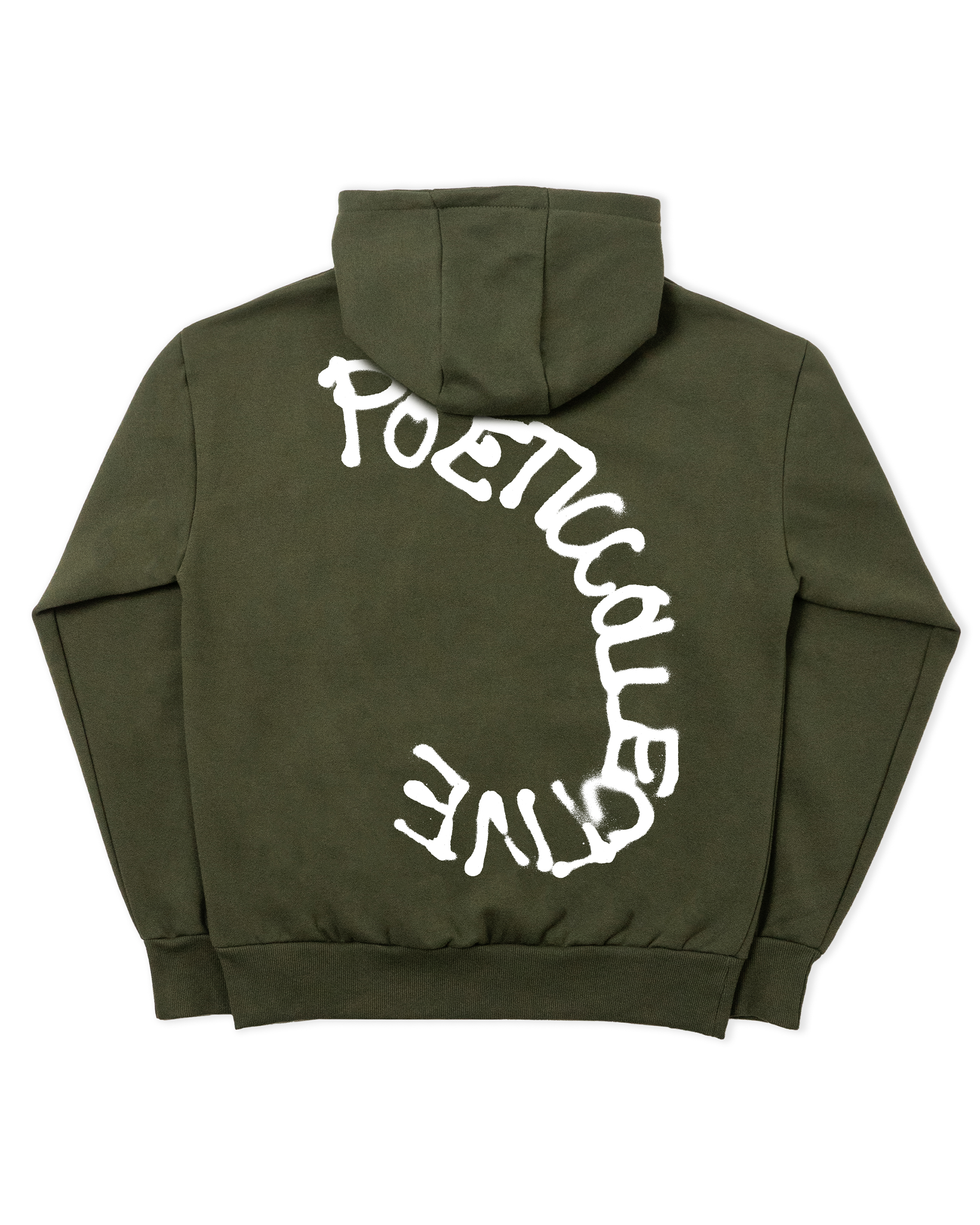 Poetic Collective Spray Zip Hoodie Olive