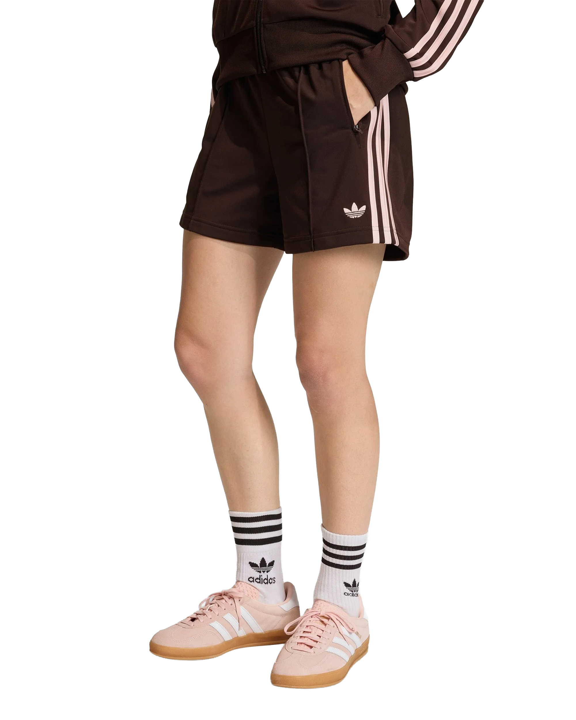 Adidas Firebird Short Aurora Coffee / Sandy Pink