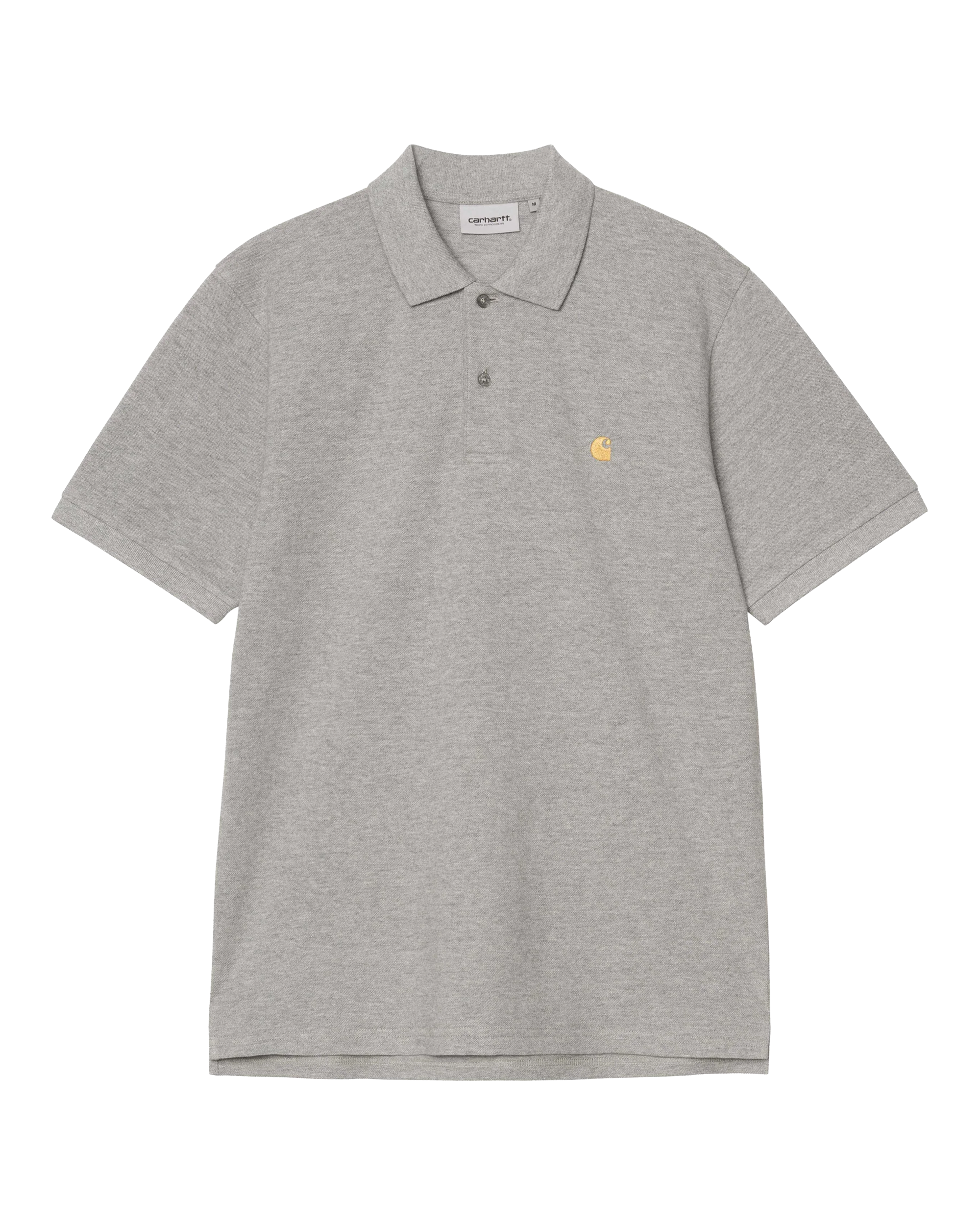 Carhartt WIP S/S Chase Pique Polo  Grey Heather / Gold