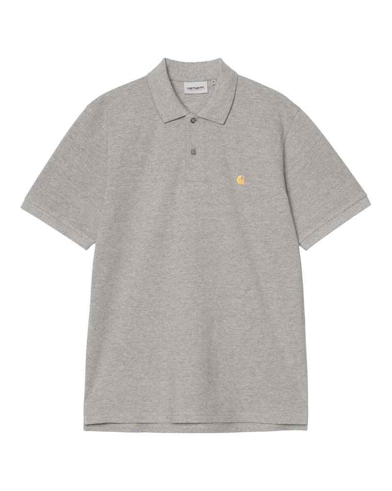 Carhartt WIP Carhartt WIP S/S Chase Pique Polo  Grey Heather / Gold