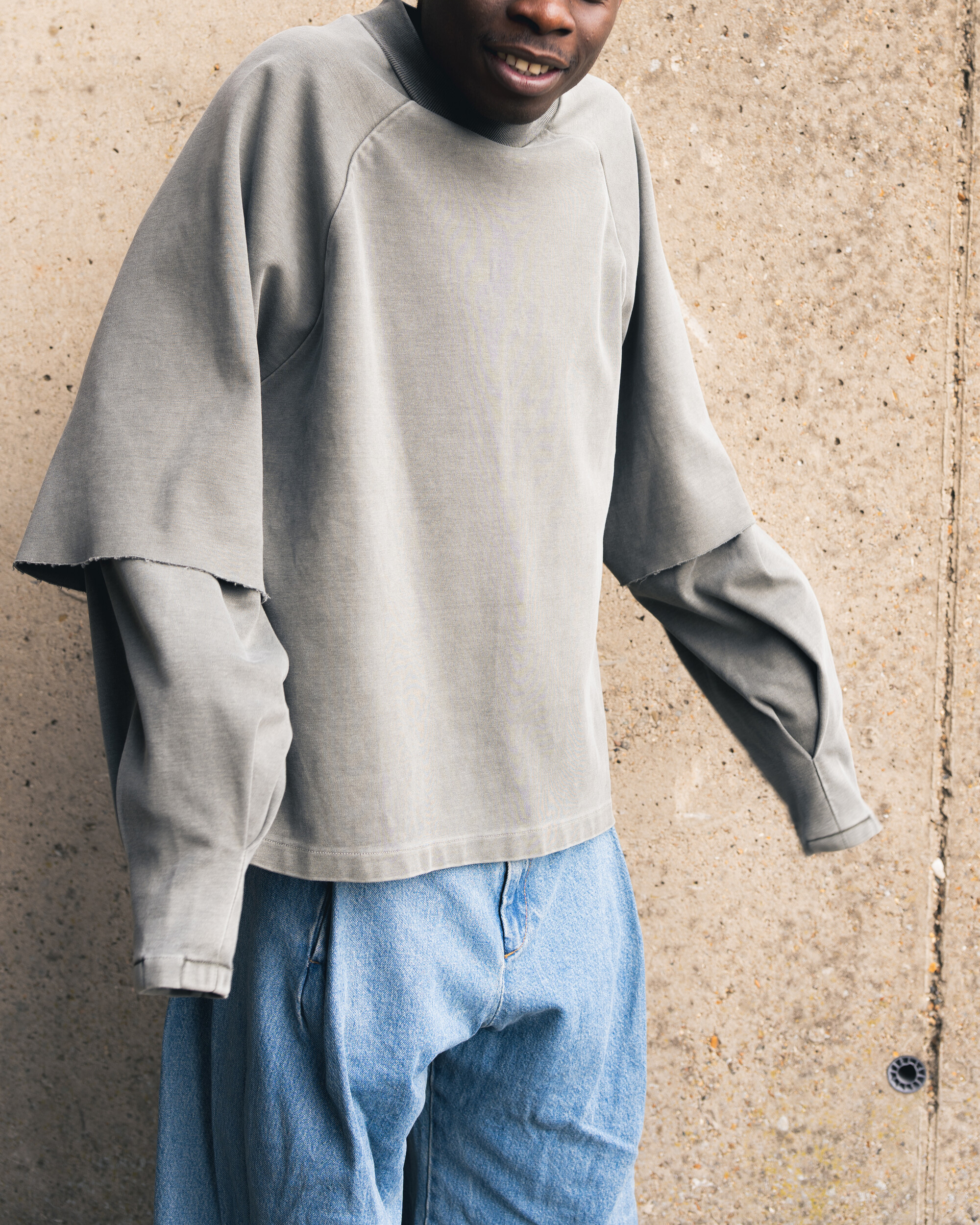 Seventh Raglan Layered Longsleeve Tee Sage Fade