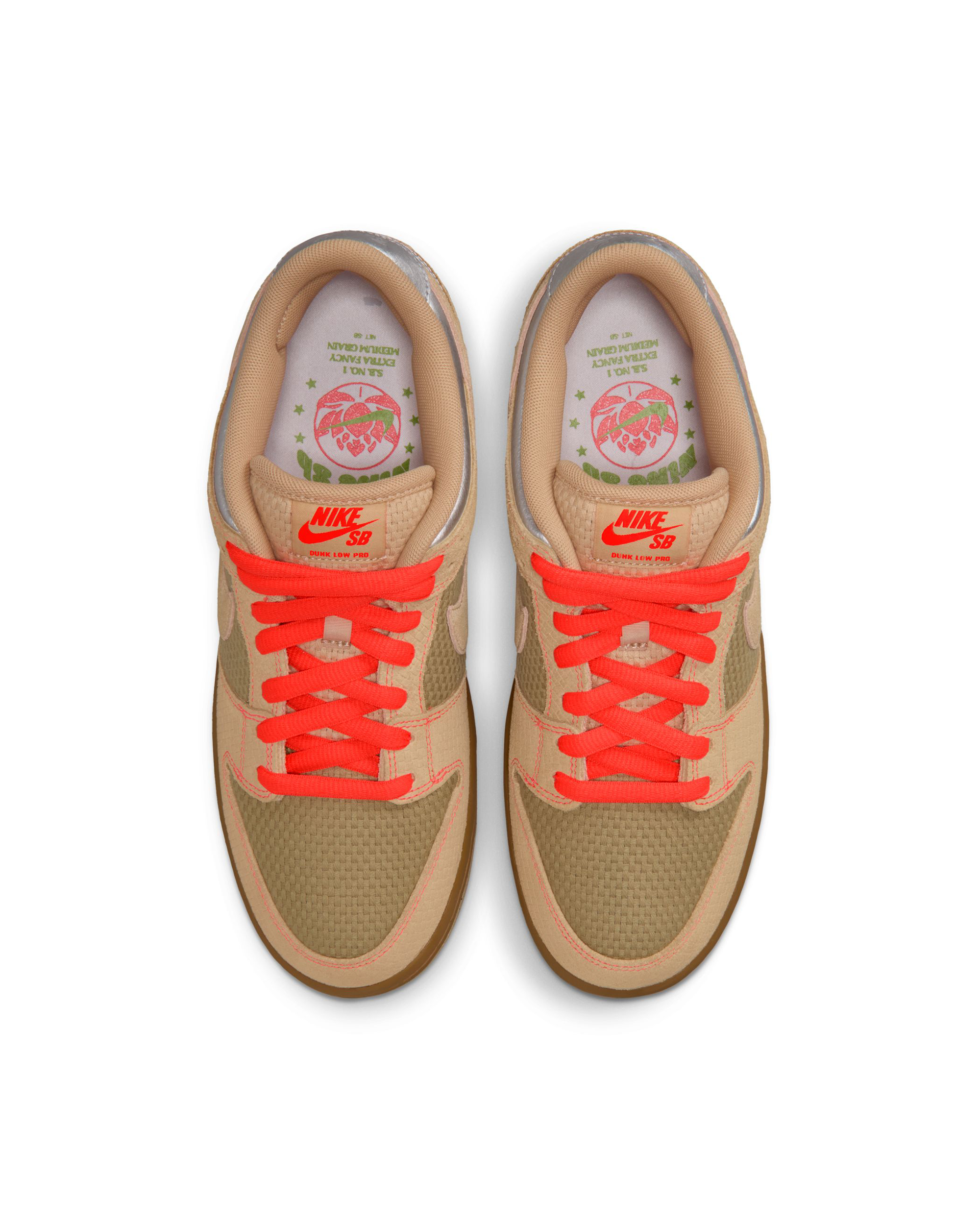 Nike SB Dunk Low "Som Tum" Natural Beige/Light Brown-Blaze Orange