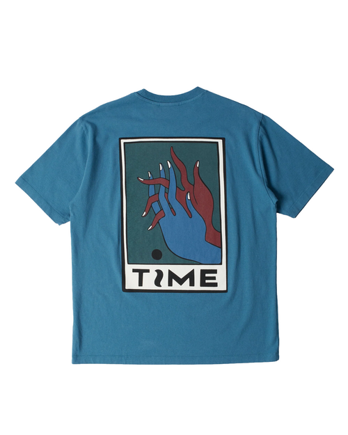 Parra Parra Hands Of Time T-Shirt Blue