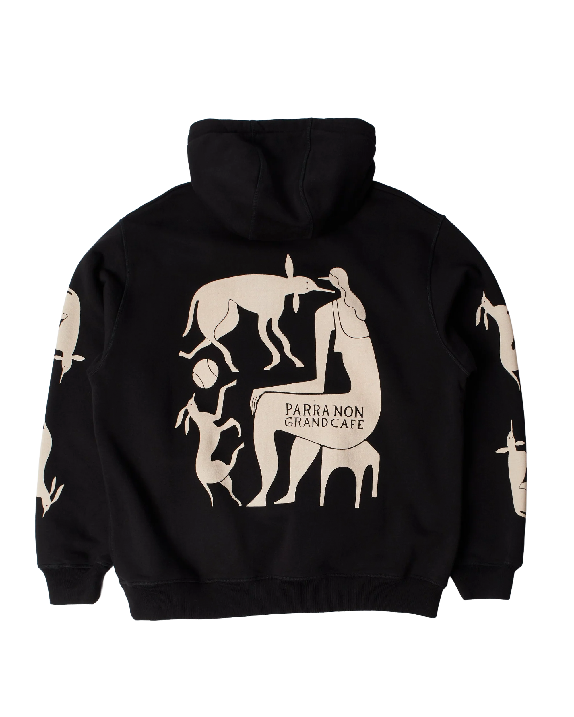 Parra Non Grand Cafe Hooded Sweatshirt Black