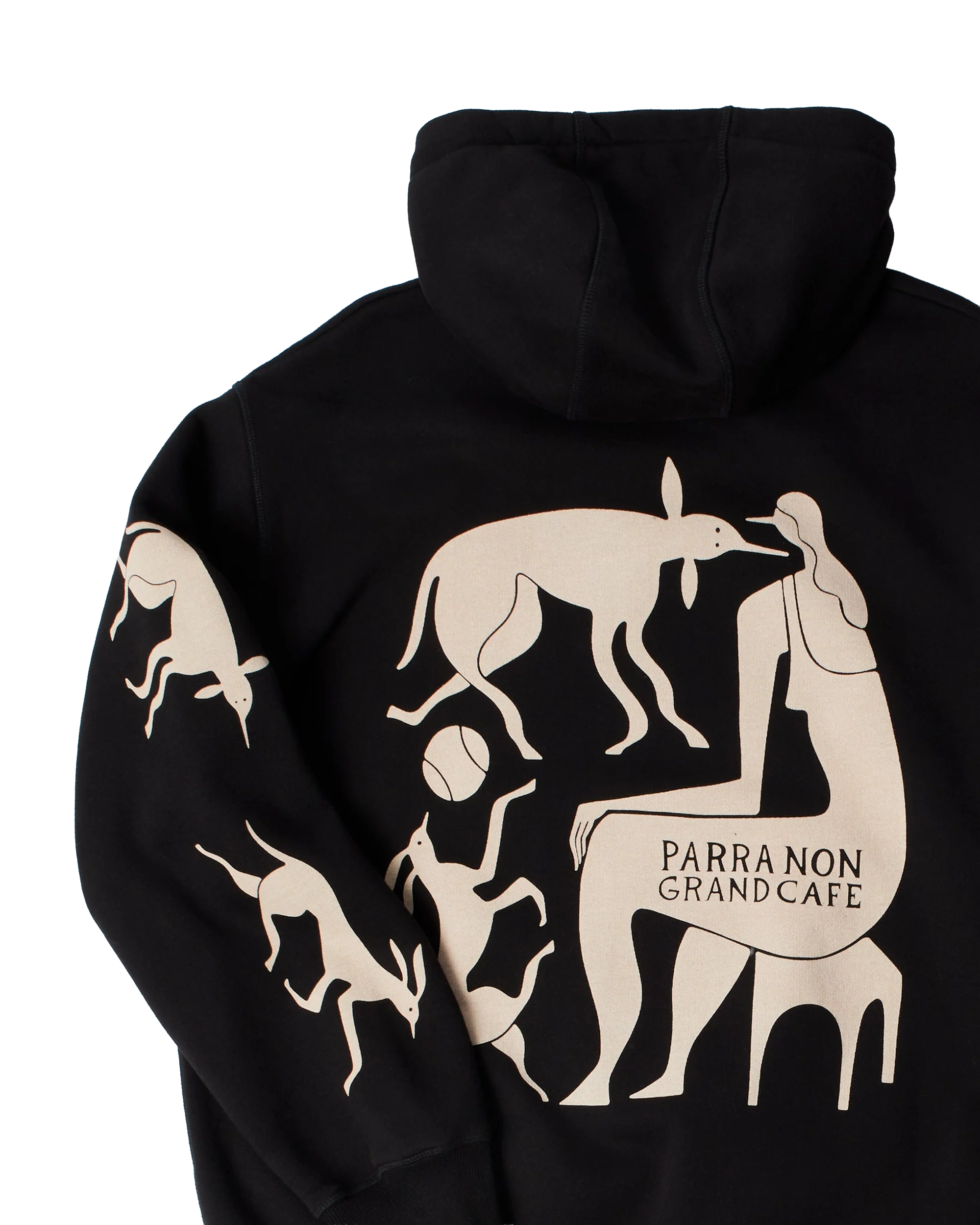 Parra Non Grand Cafe Hooded Sweatshirt Black