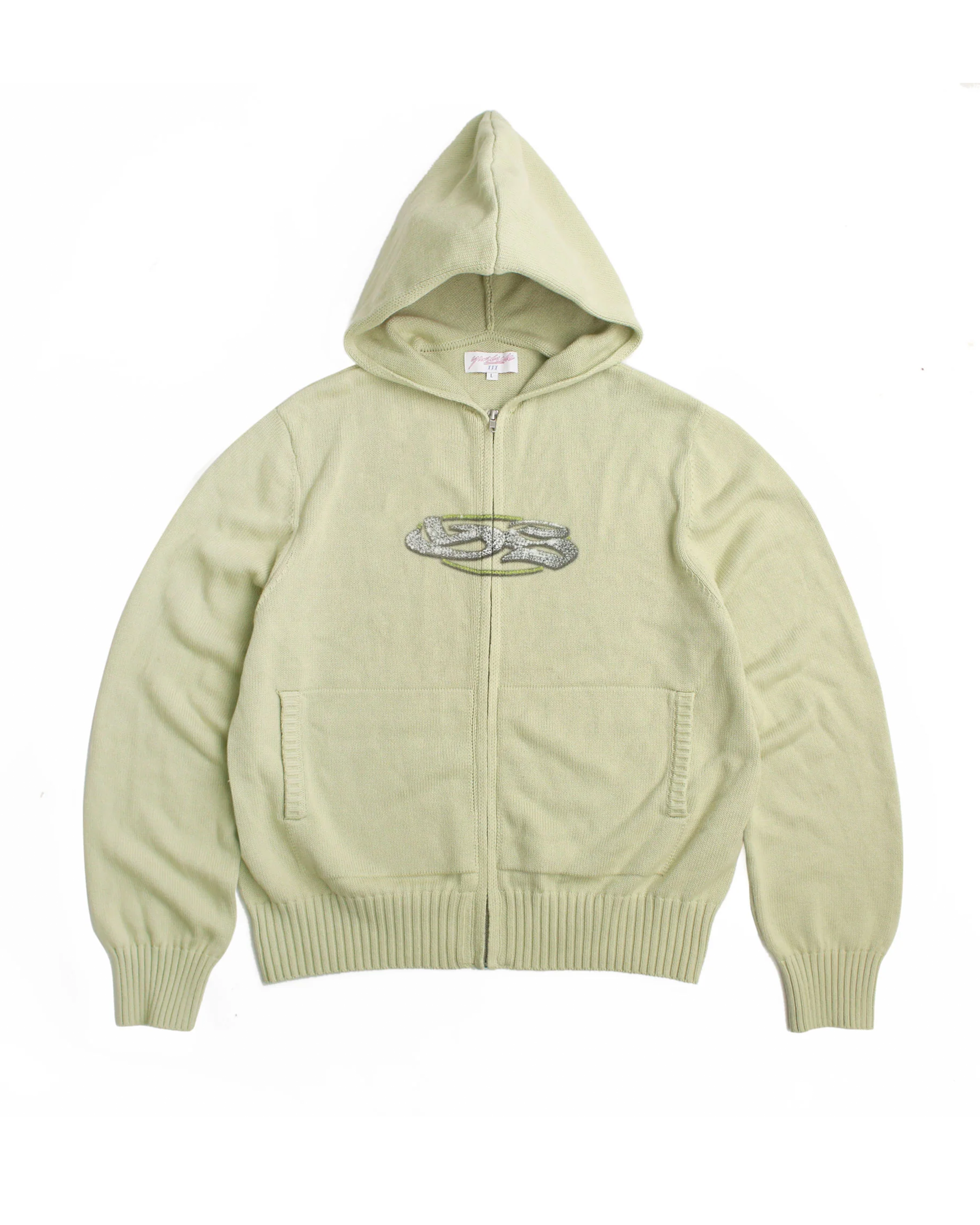 Yardsale Glitz Knitted Hood Lime