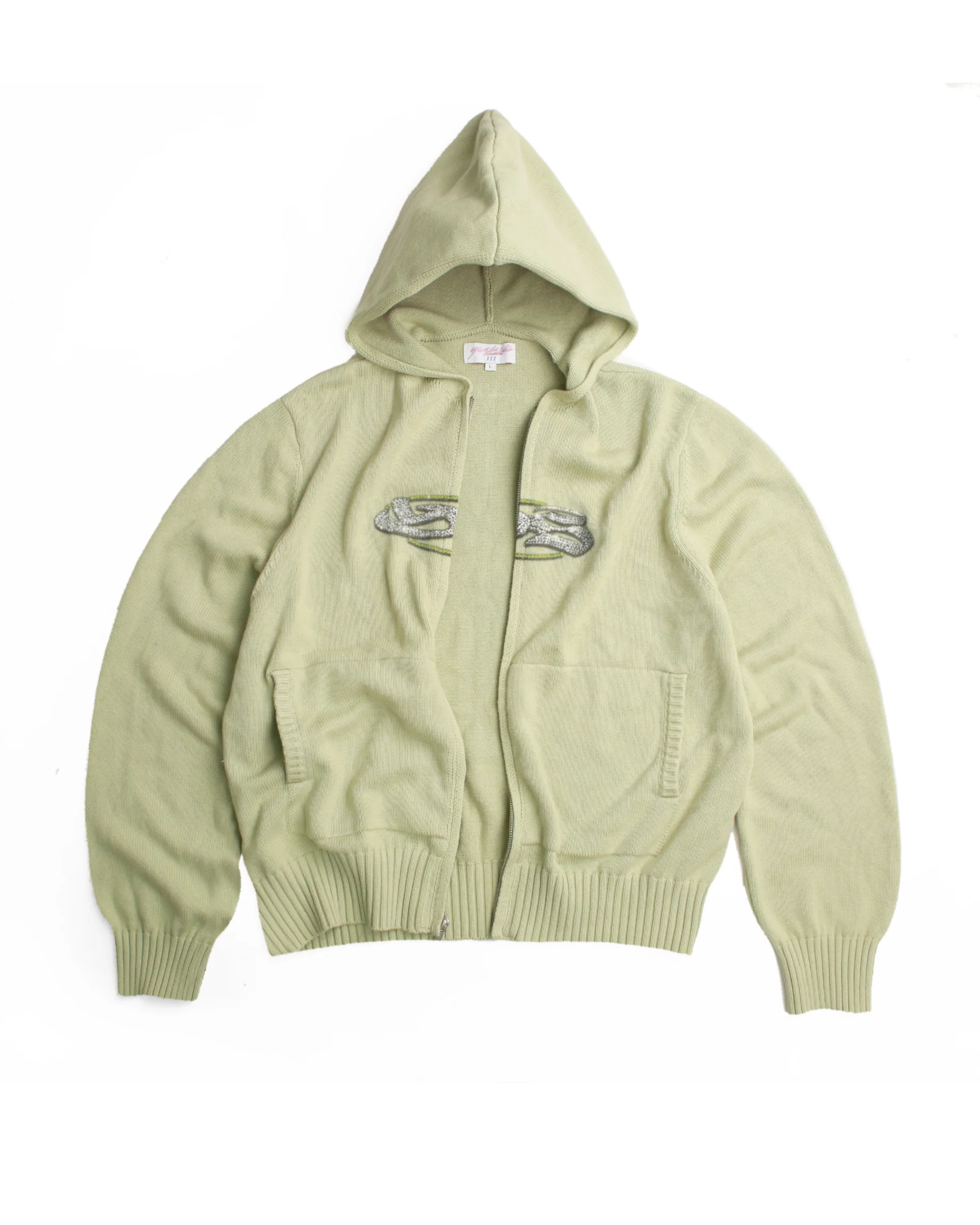 Yardsale Glitz Knitted Hood Lime