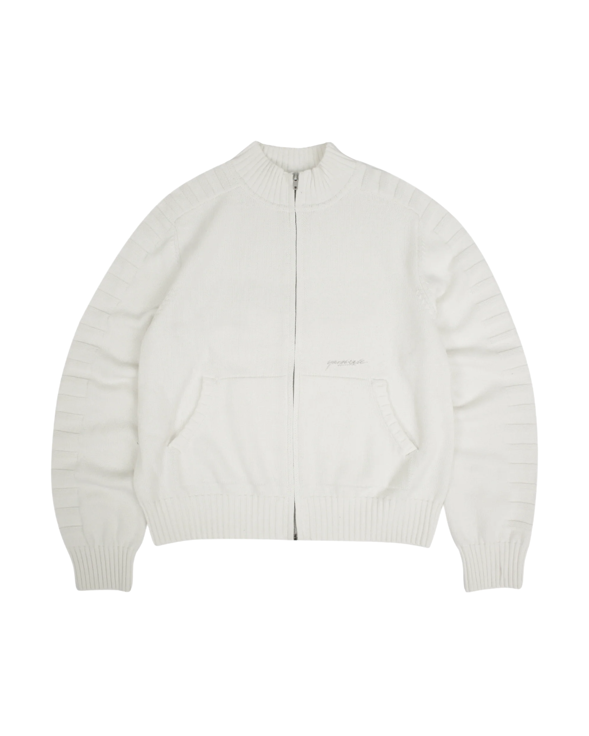 Yardsale Faldo Knitted Full-Zip Cream