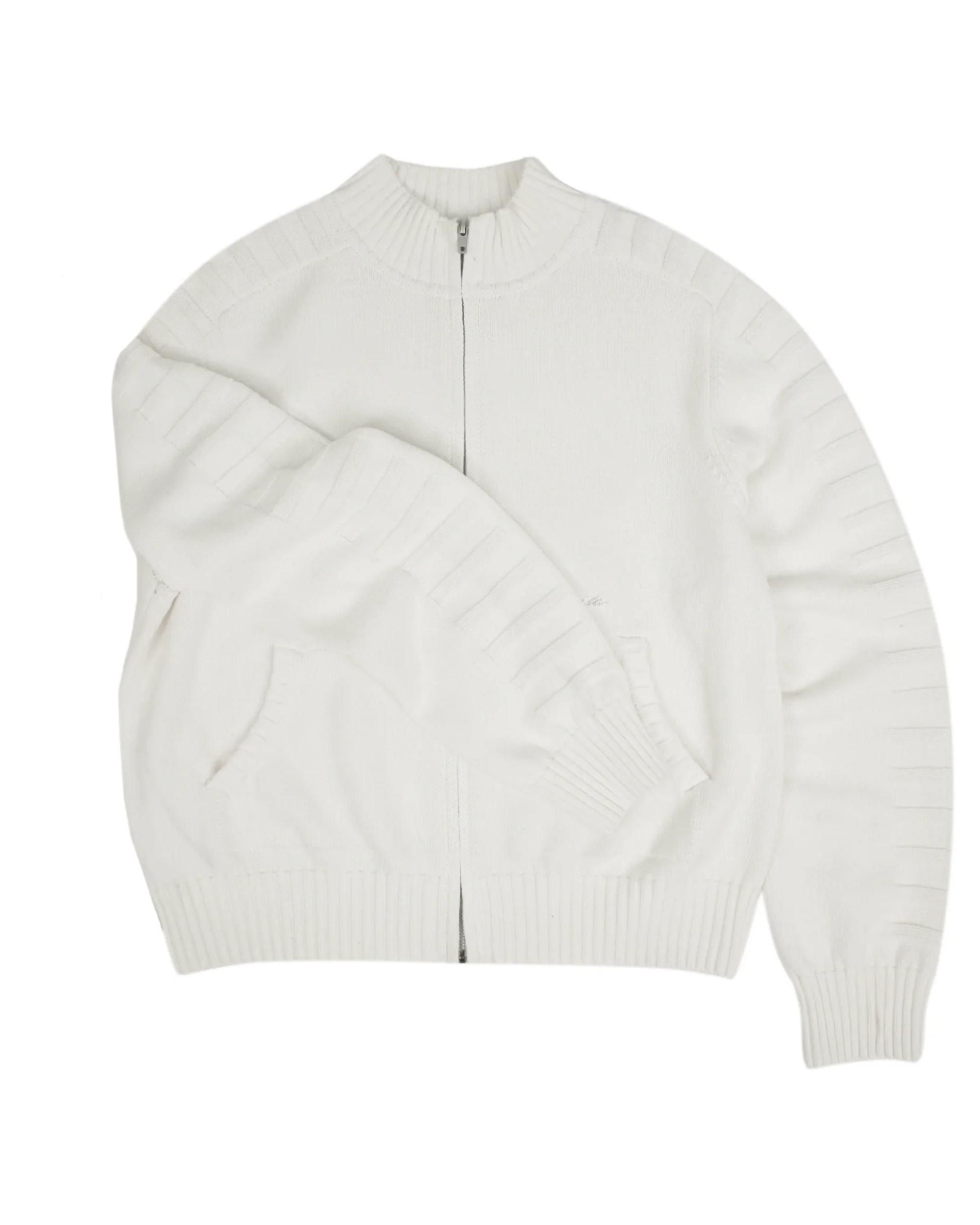 Yardsale Faldo Knitted Full-Zip Cream
