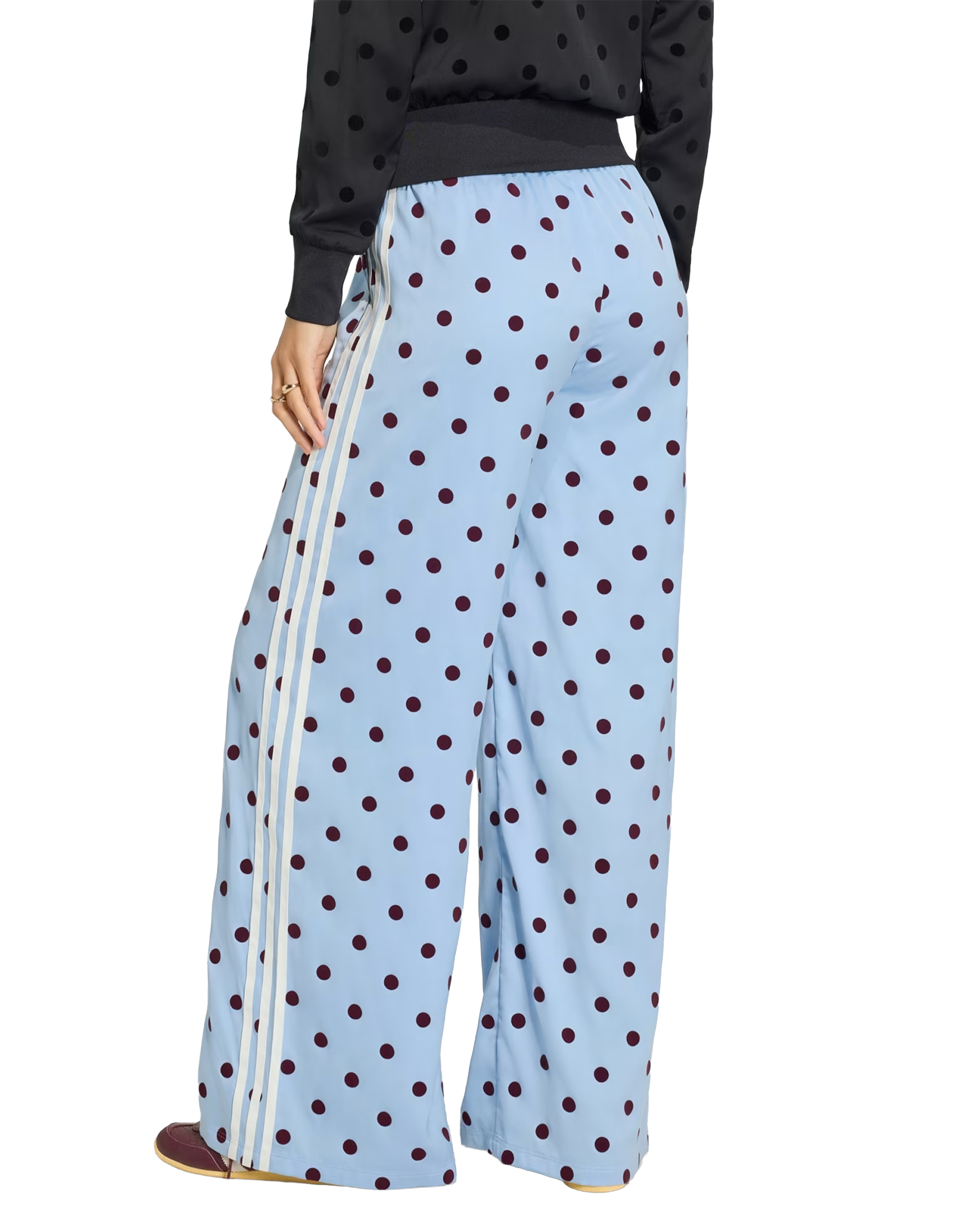 Adidas Firebird Wide Leg Polka Dot Trackpant