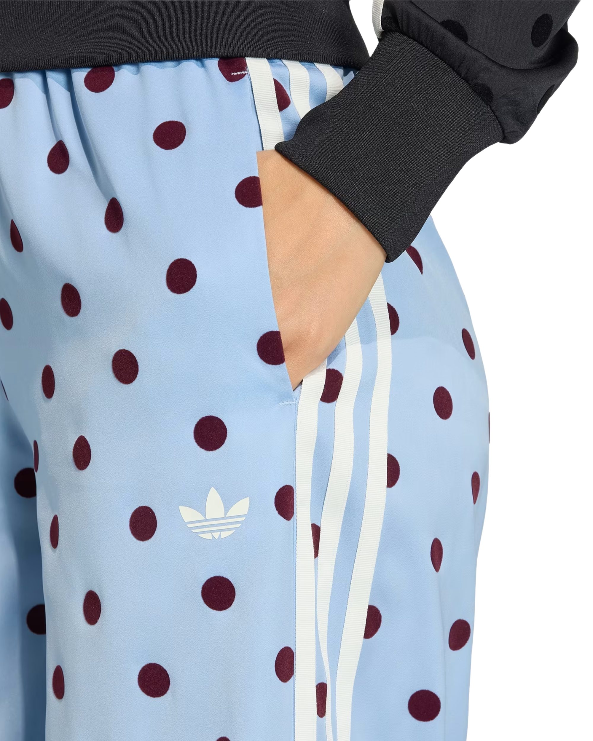 Adidas Firebird Wide Leg Polka Dot Trackpant