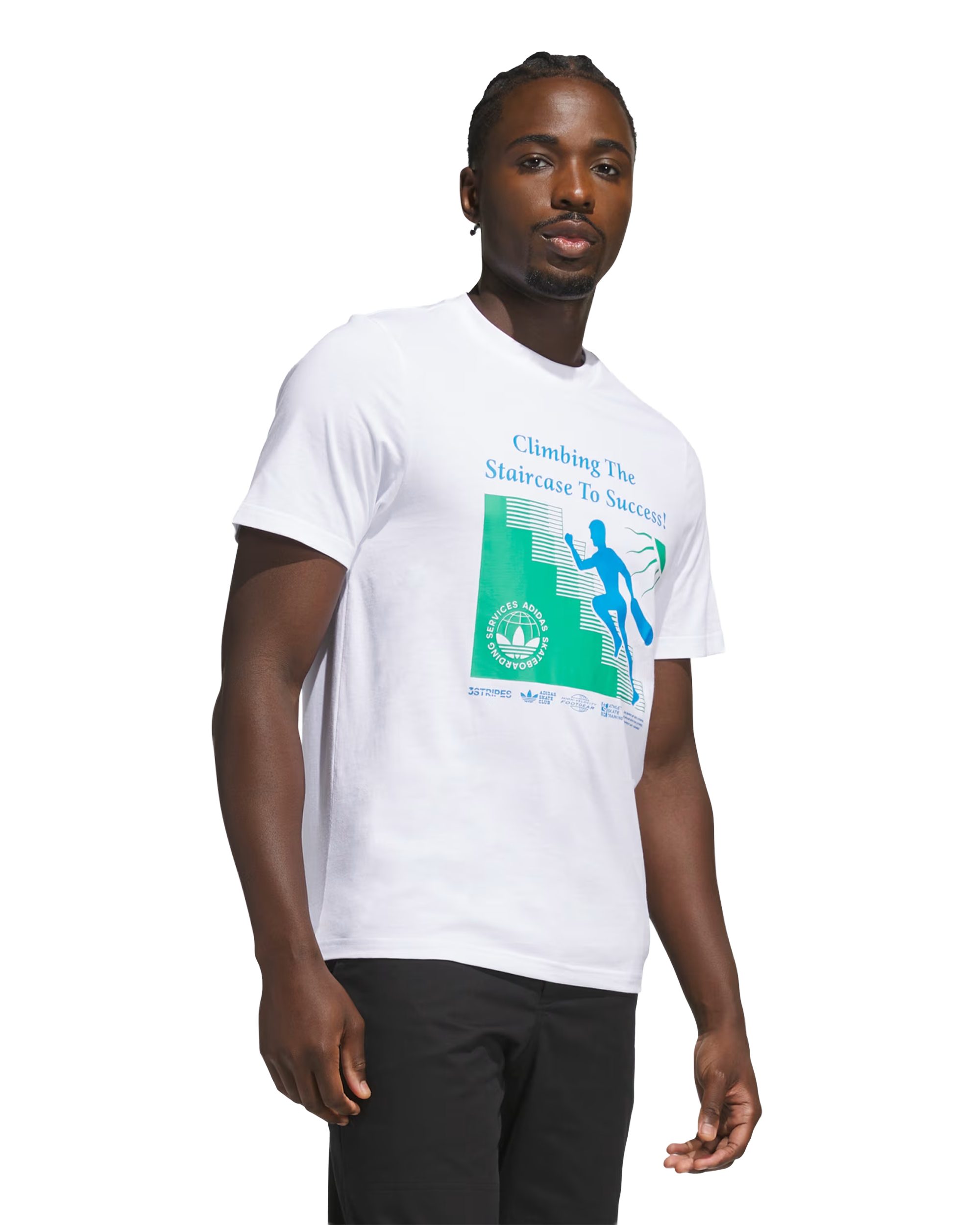 Adidas skate Stairs Corpo Solutions Tee White