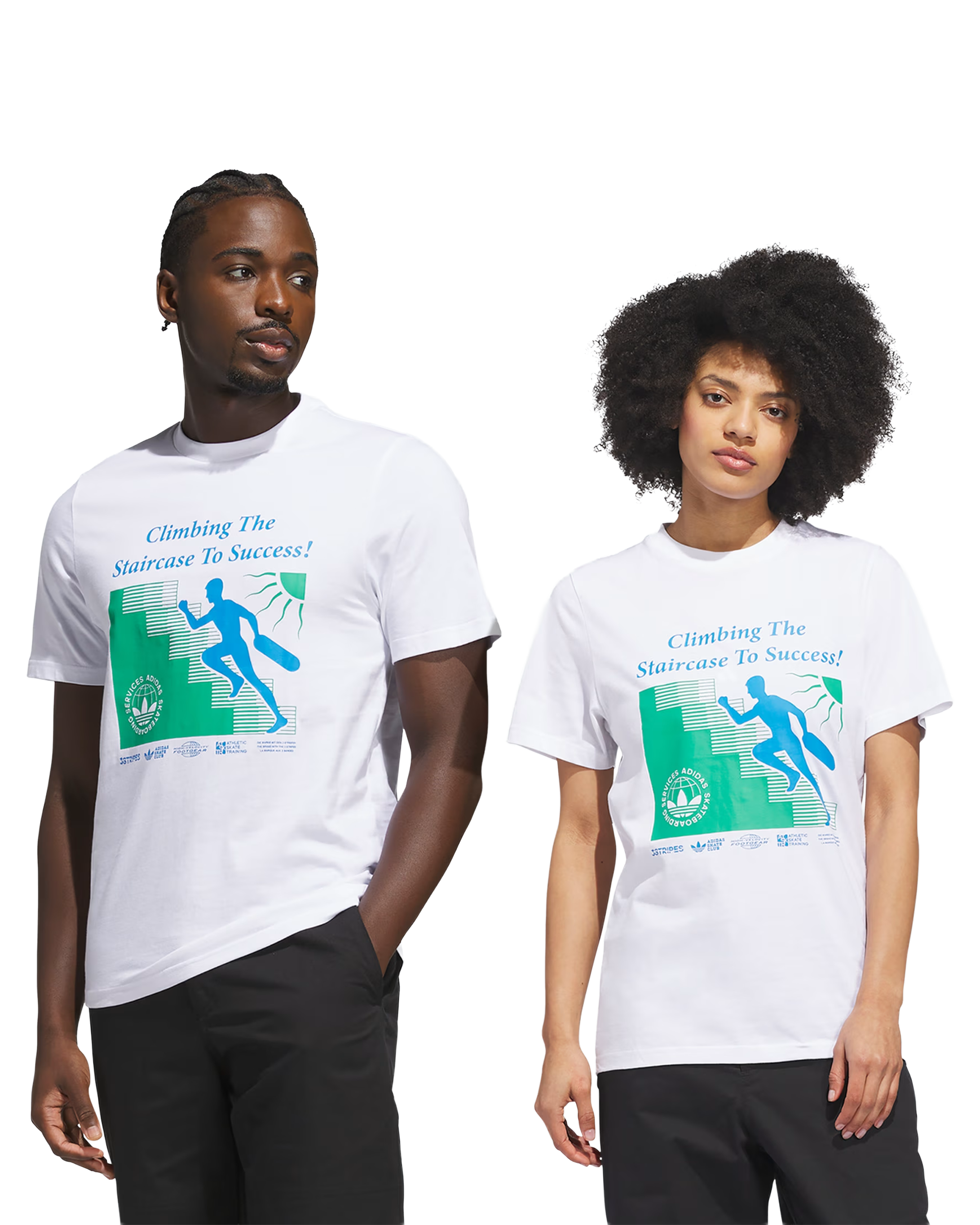 Adidas skate Stairs Corpo Solutions Tee White