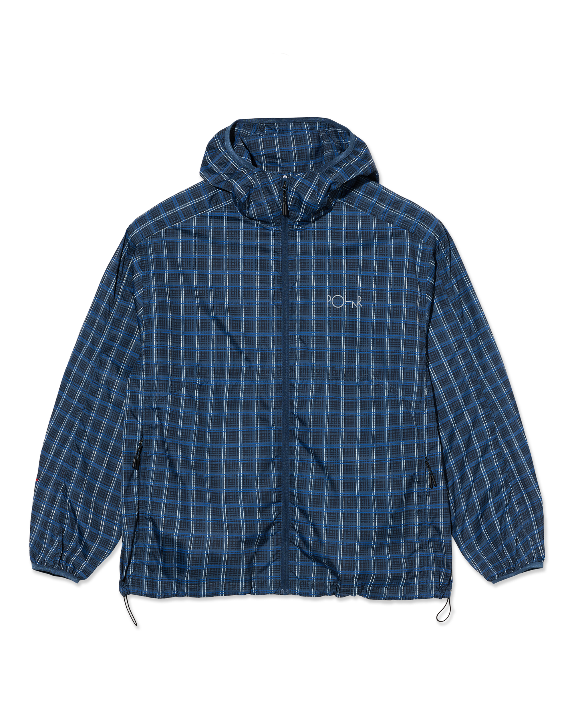 Polar Chase Light Shell Jacket Blue Check