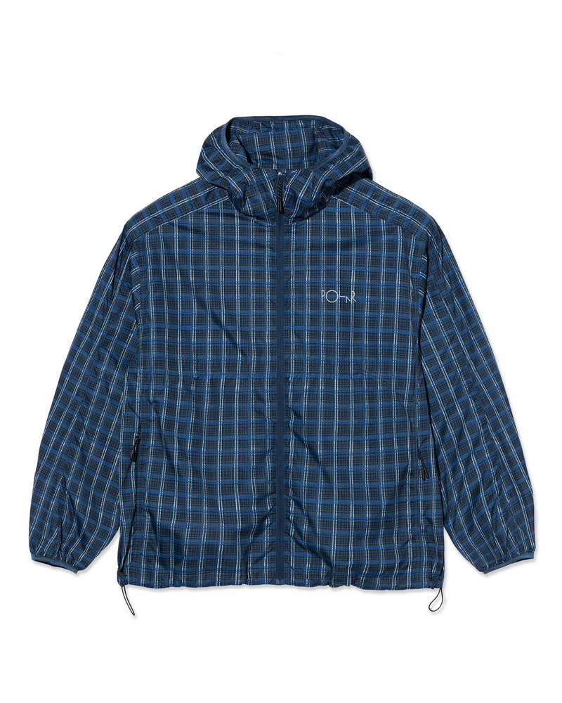Polar Polar Chase Light Shell Jacket Blue Check