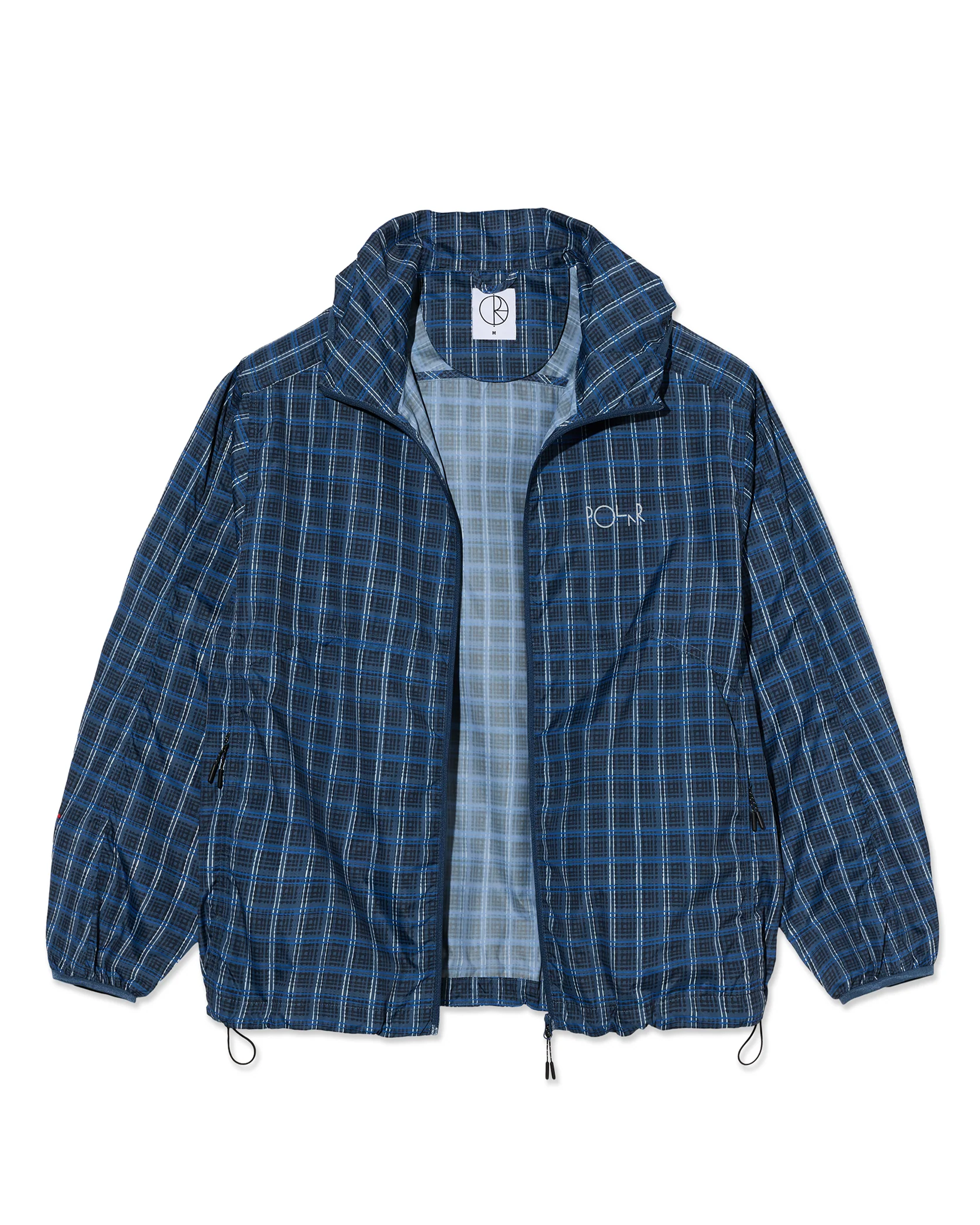 Polar Chase Light Shell Jacket Blue Check